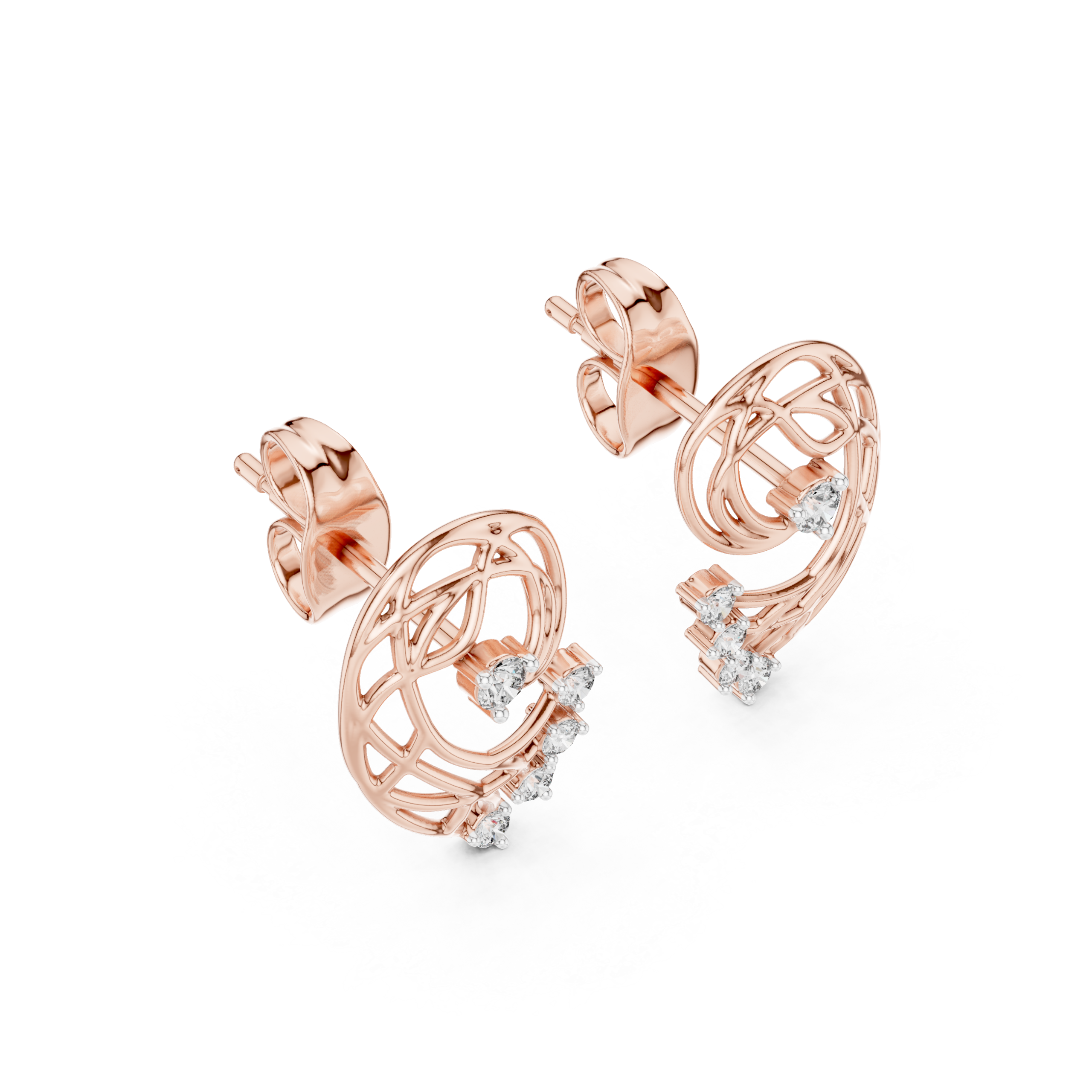 Chic Heart Diamond Earring