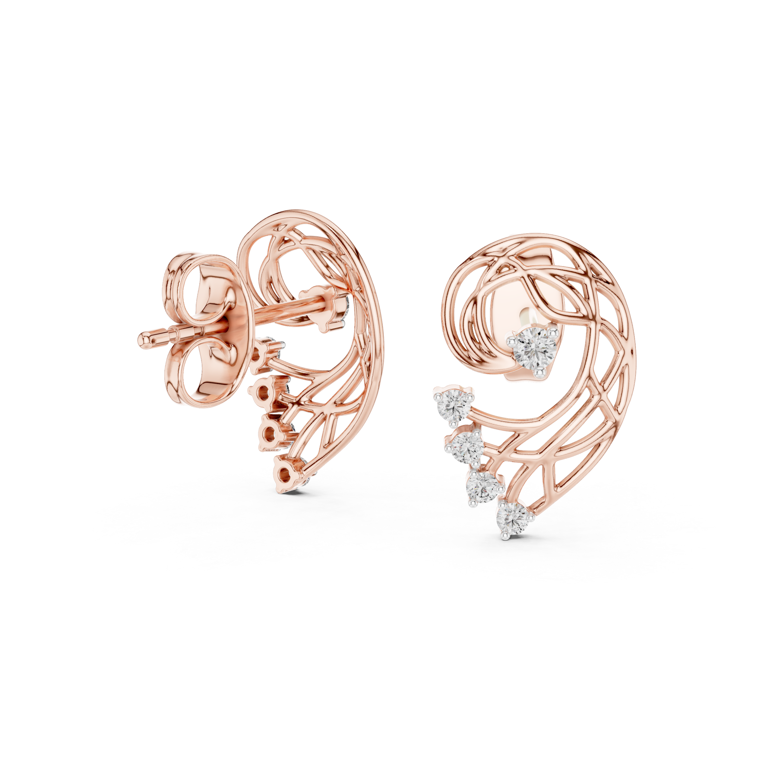 Chic Heart Diamond Earring