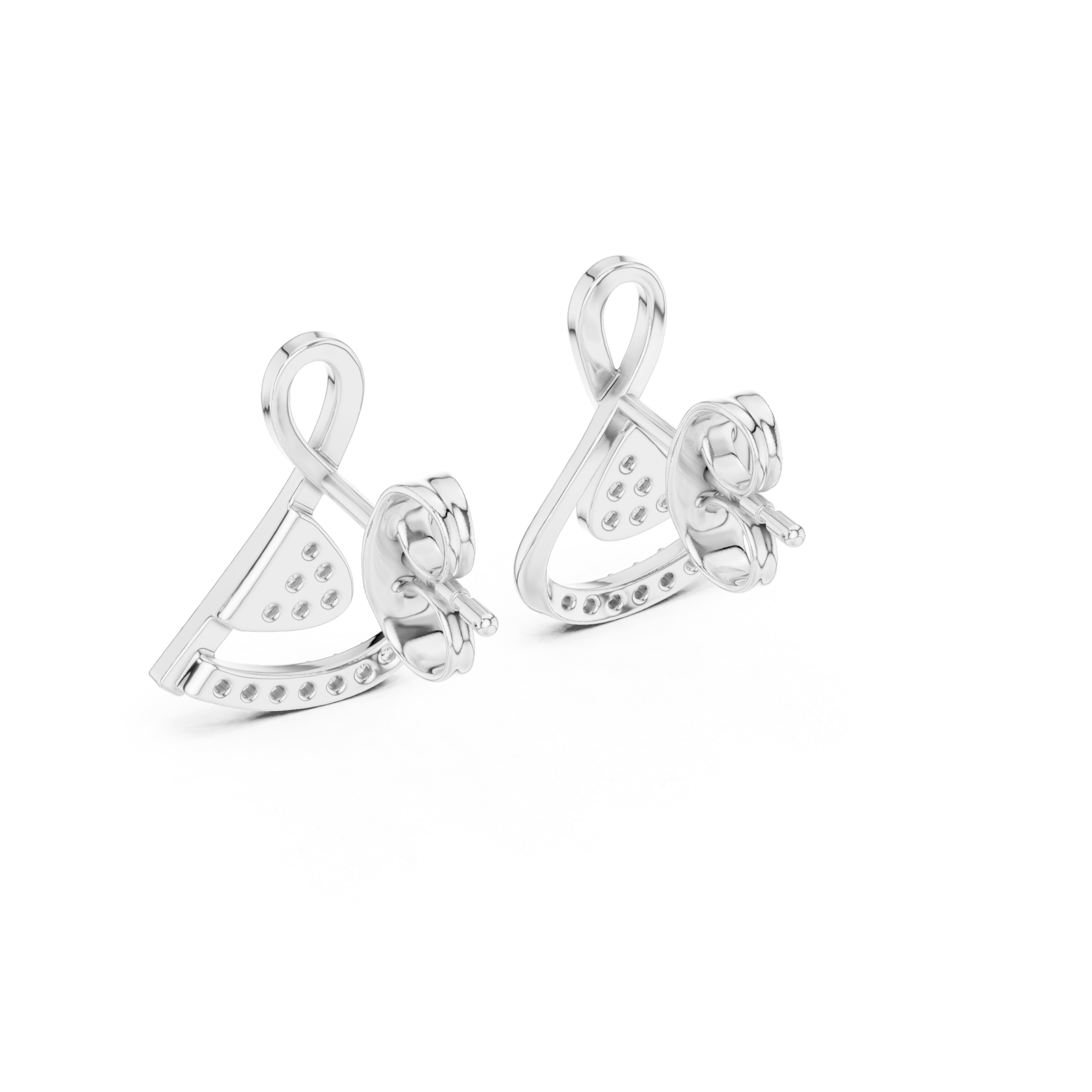 Gleaming Trillion Diamond Earrings