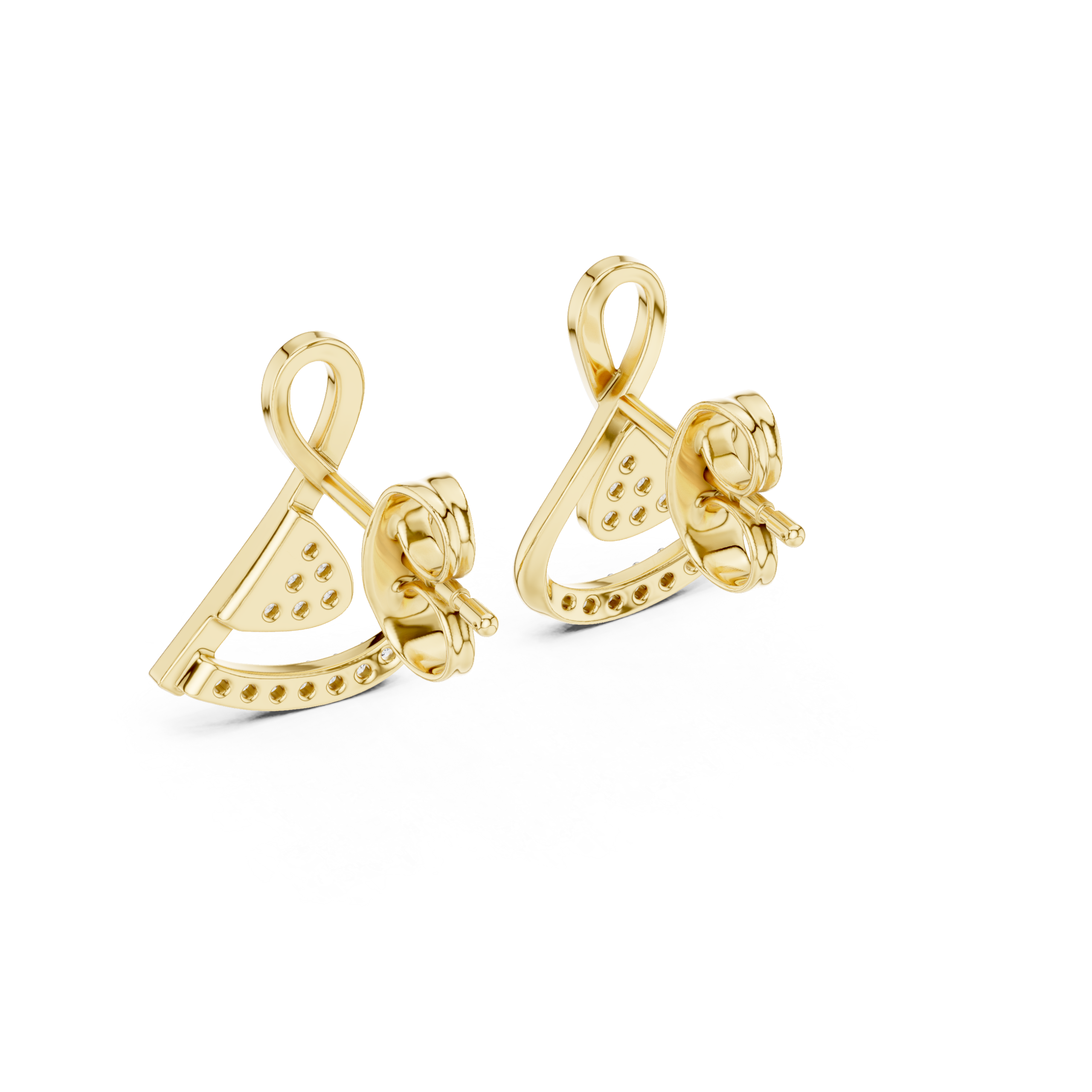 Gleaming Trillion Diamond Earrings