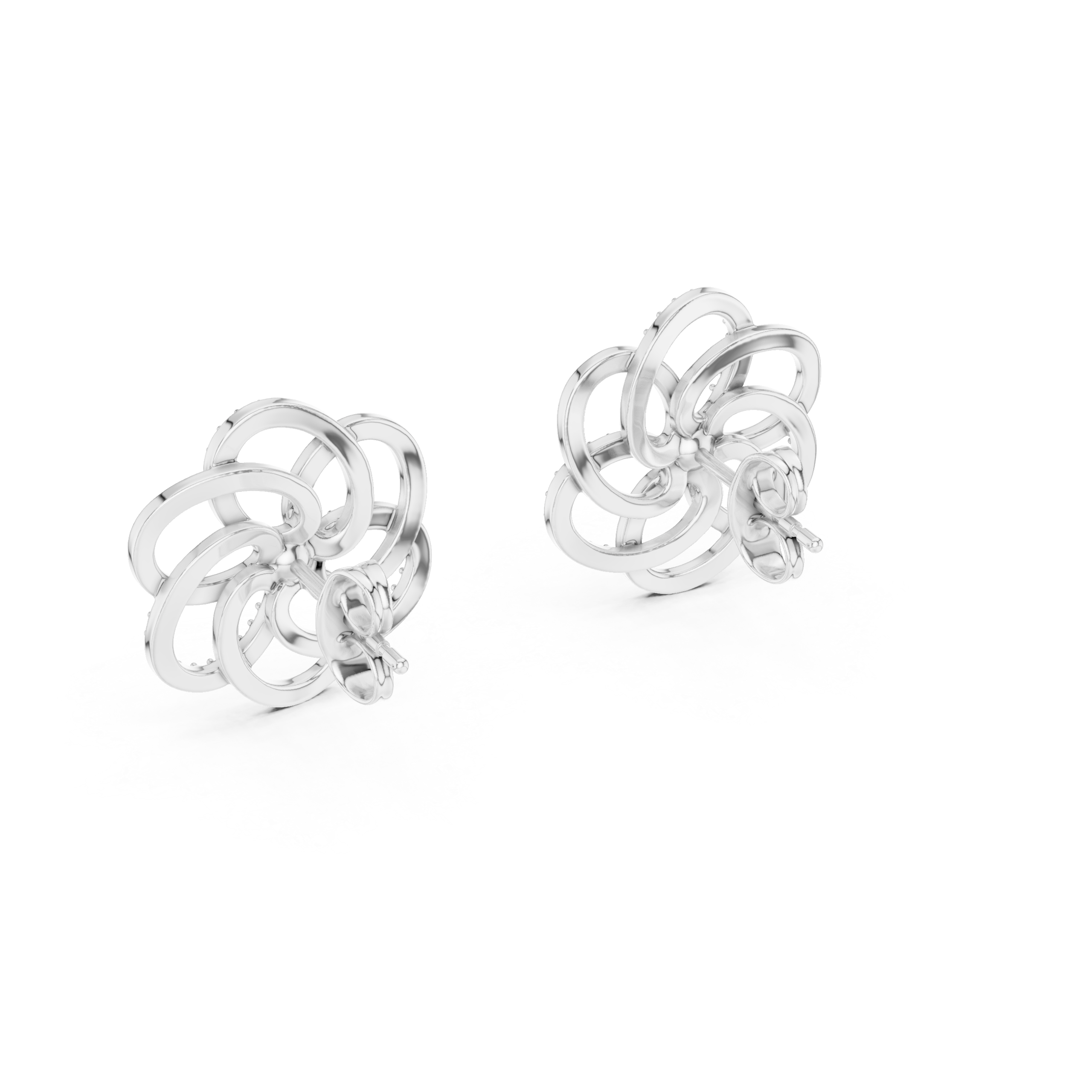 Dazzling Shield Diamond Earrings