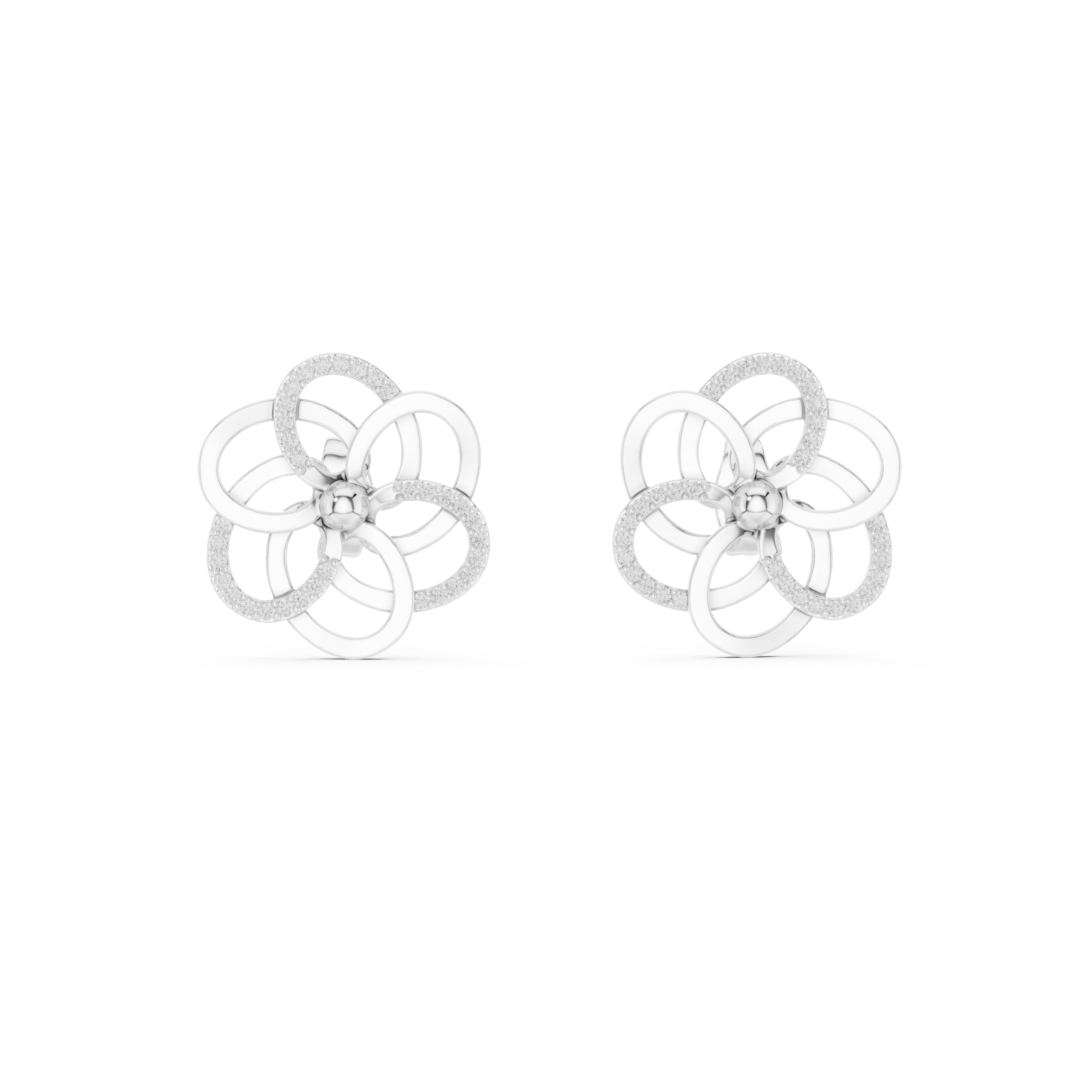 Dazzling Shield Diamond Earrings