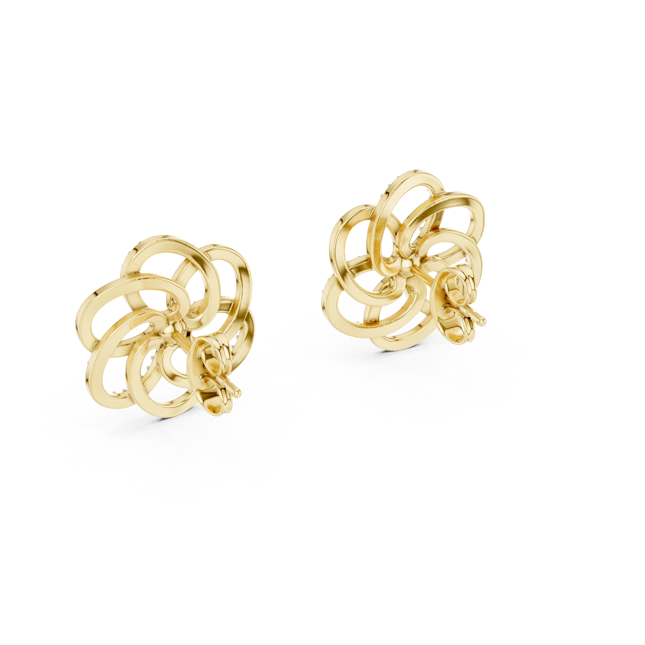 Dazzling Shield Diamond Earrings