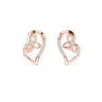 Gleaming Heart Diamond Earrings
