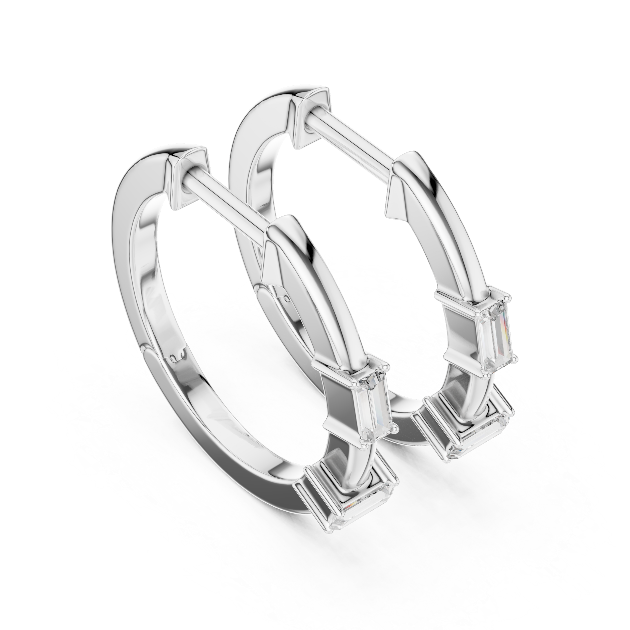 Graceful Oval Diamond Earring