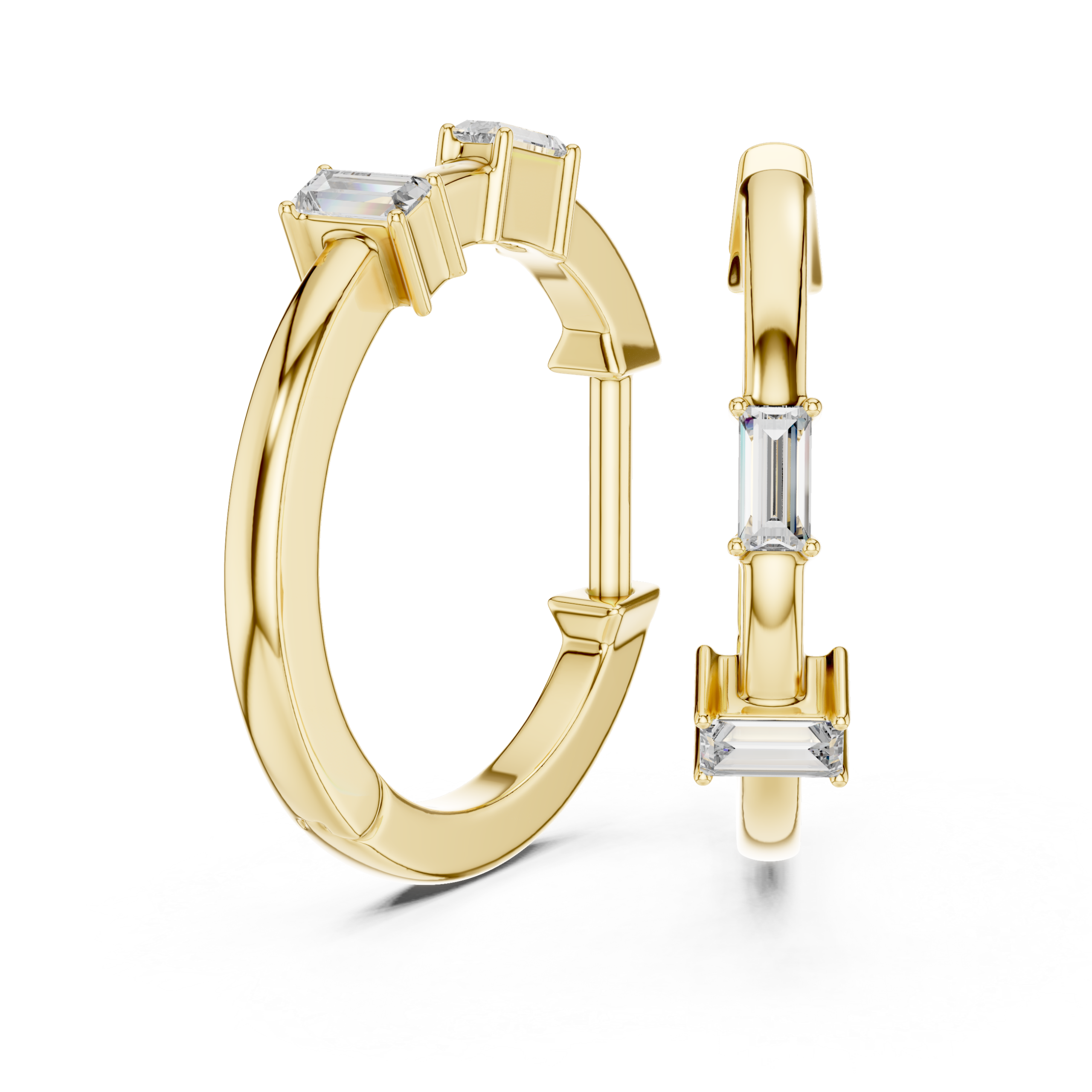 Graceful Oval Diamond Earring