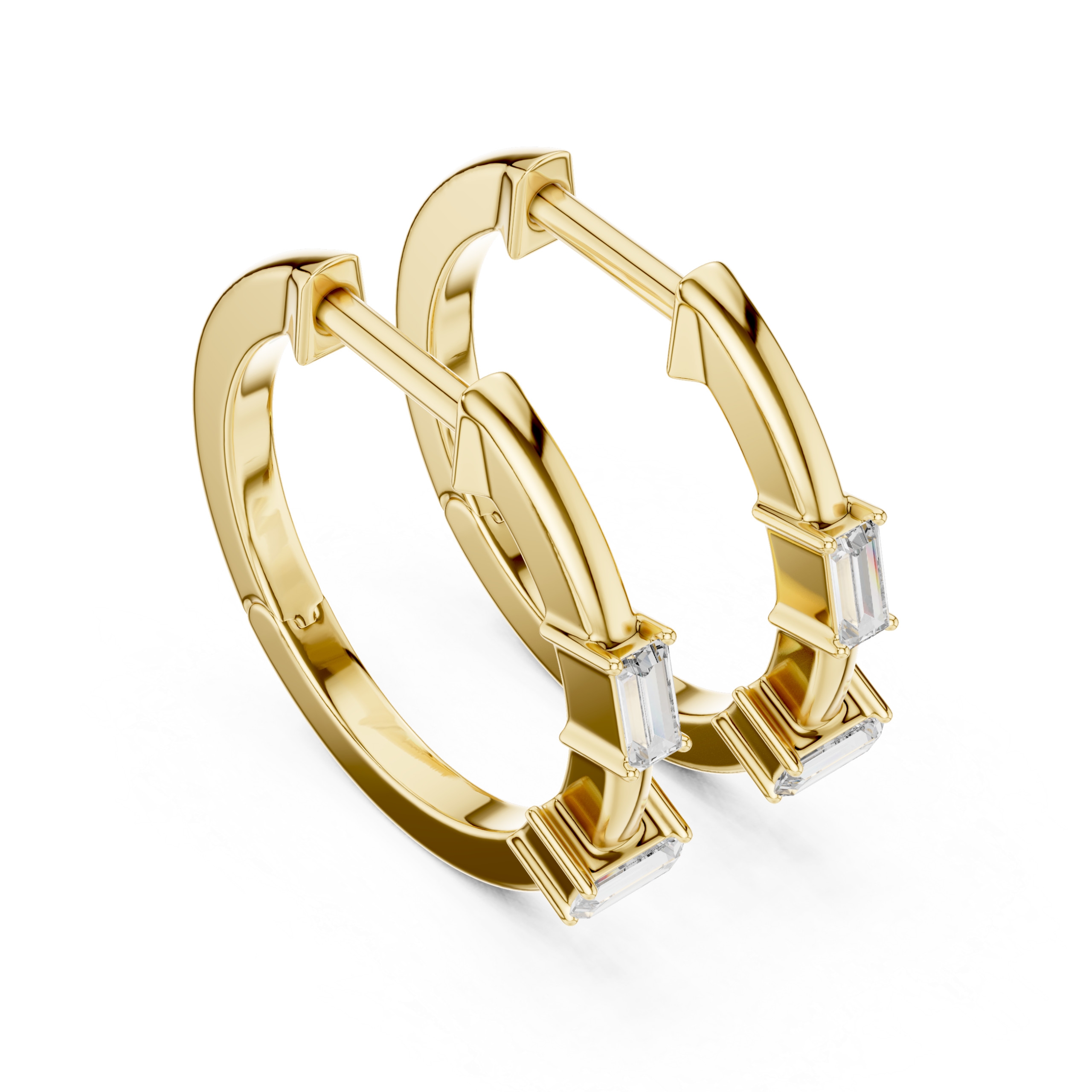 Graceful Oval Diamond Earring