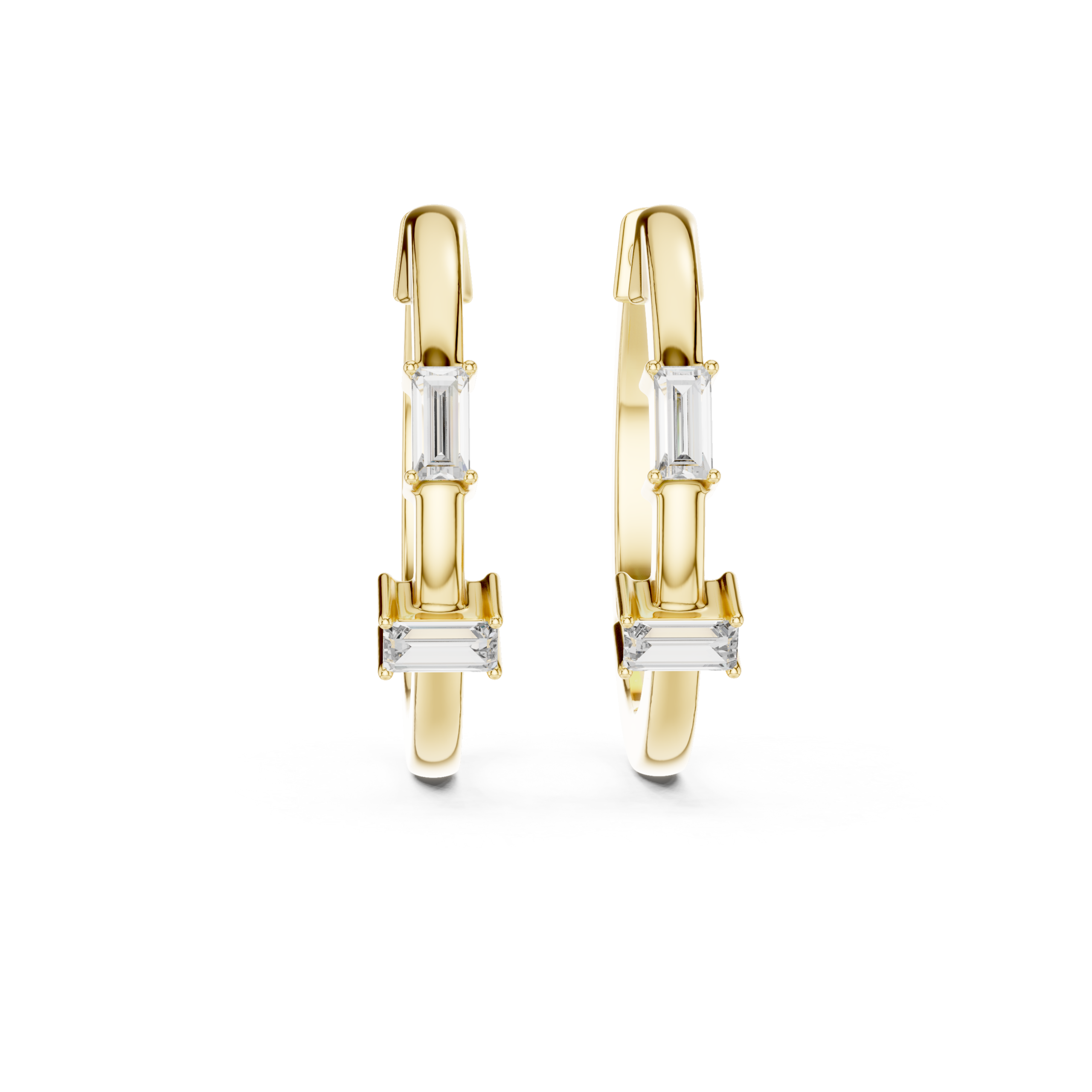 Graceful Oval Diamond Earring