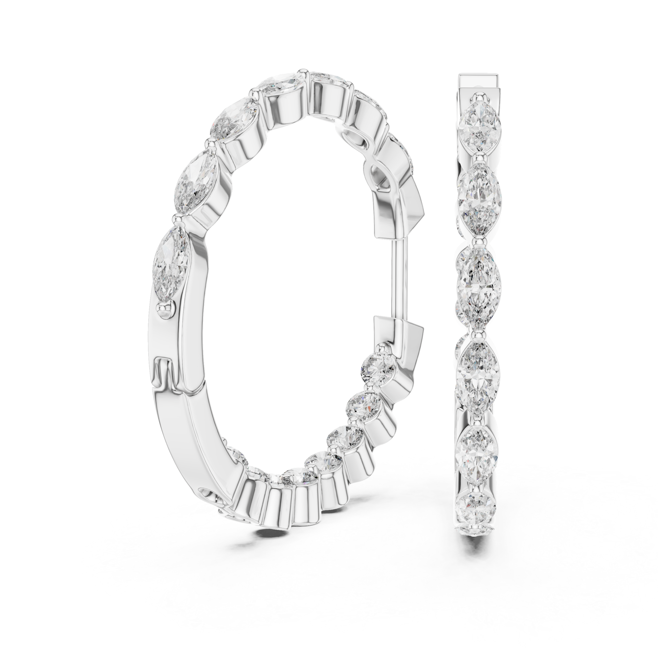 Luxe Trillion Diamond Earring