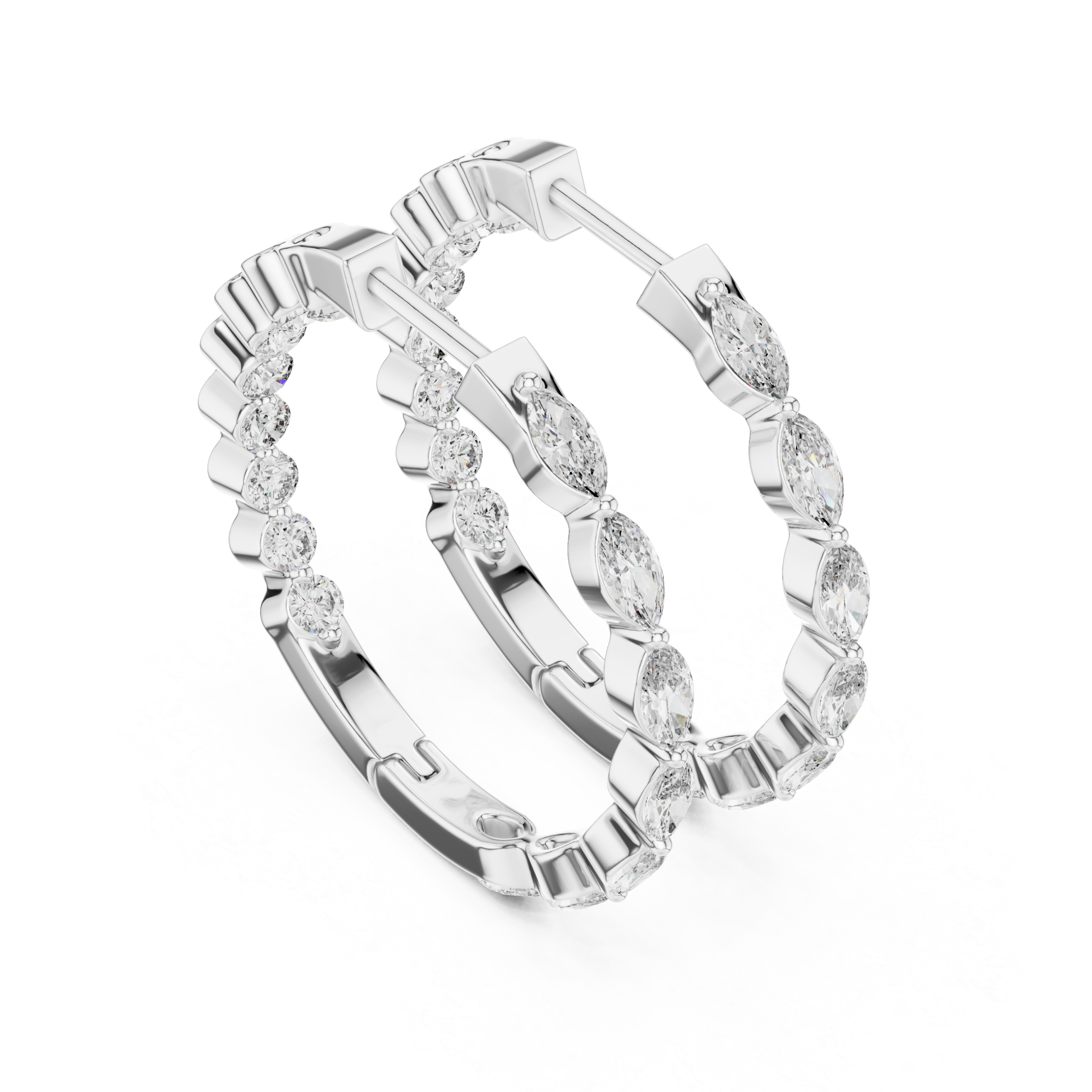 Luxe Trillion Diamond Earring