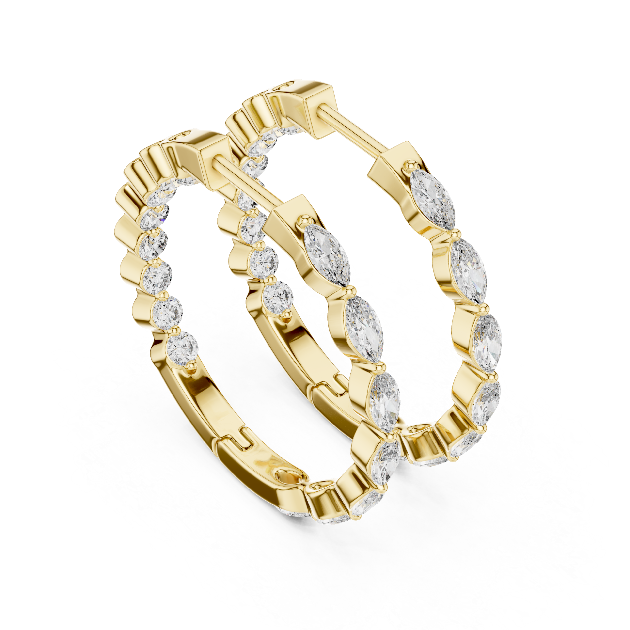 Luxe Trillion Diamond Earring