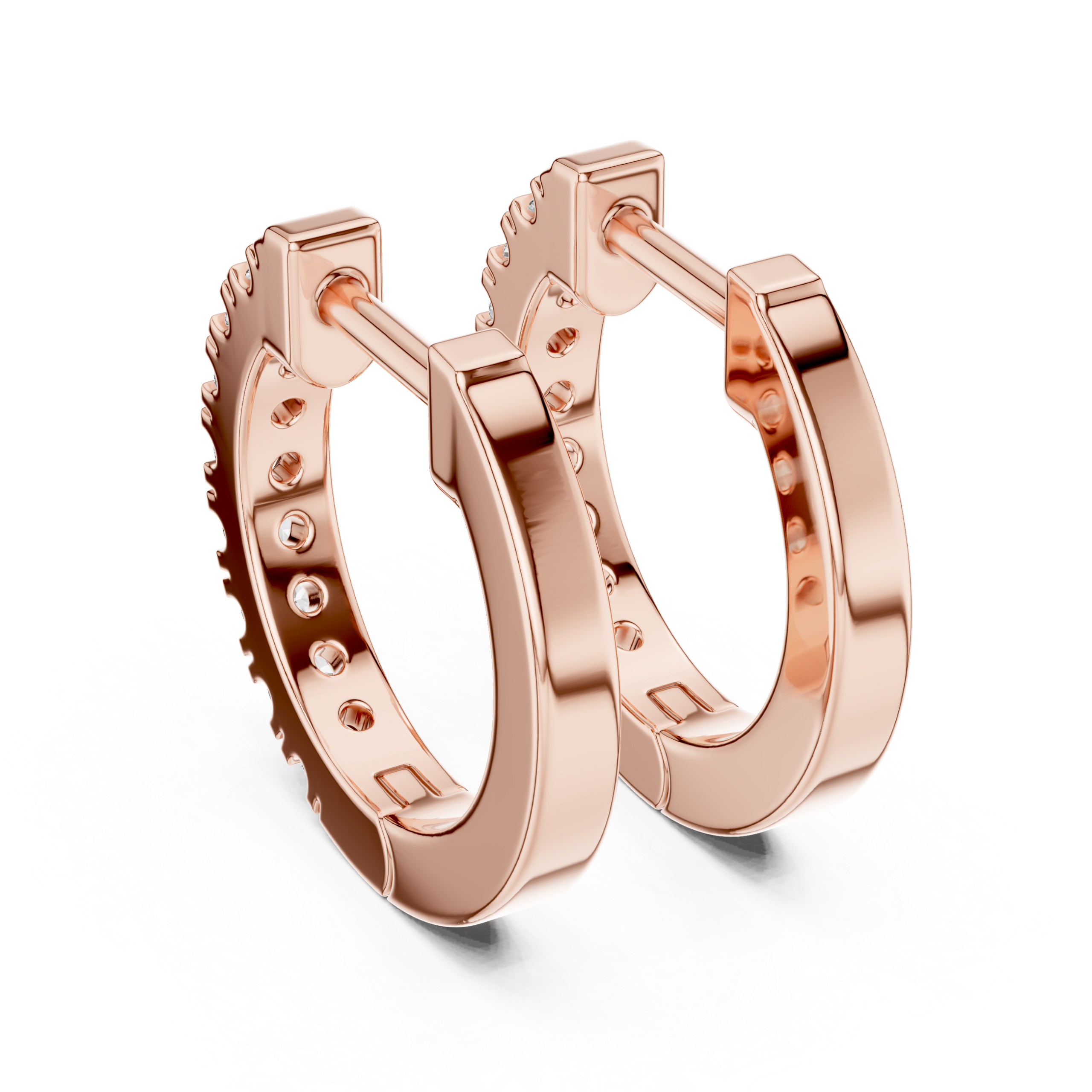 Gleaming Diamond Hoops