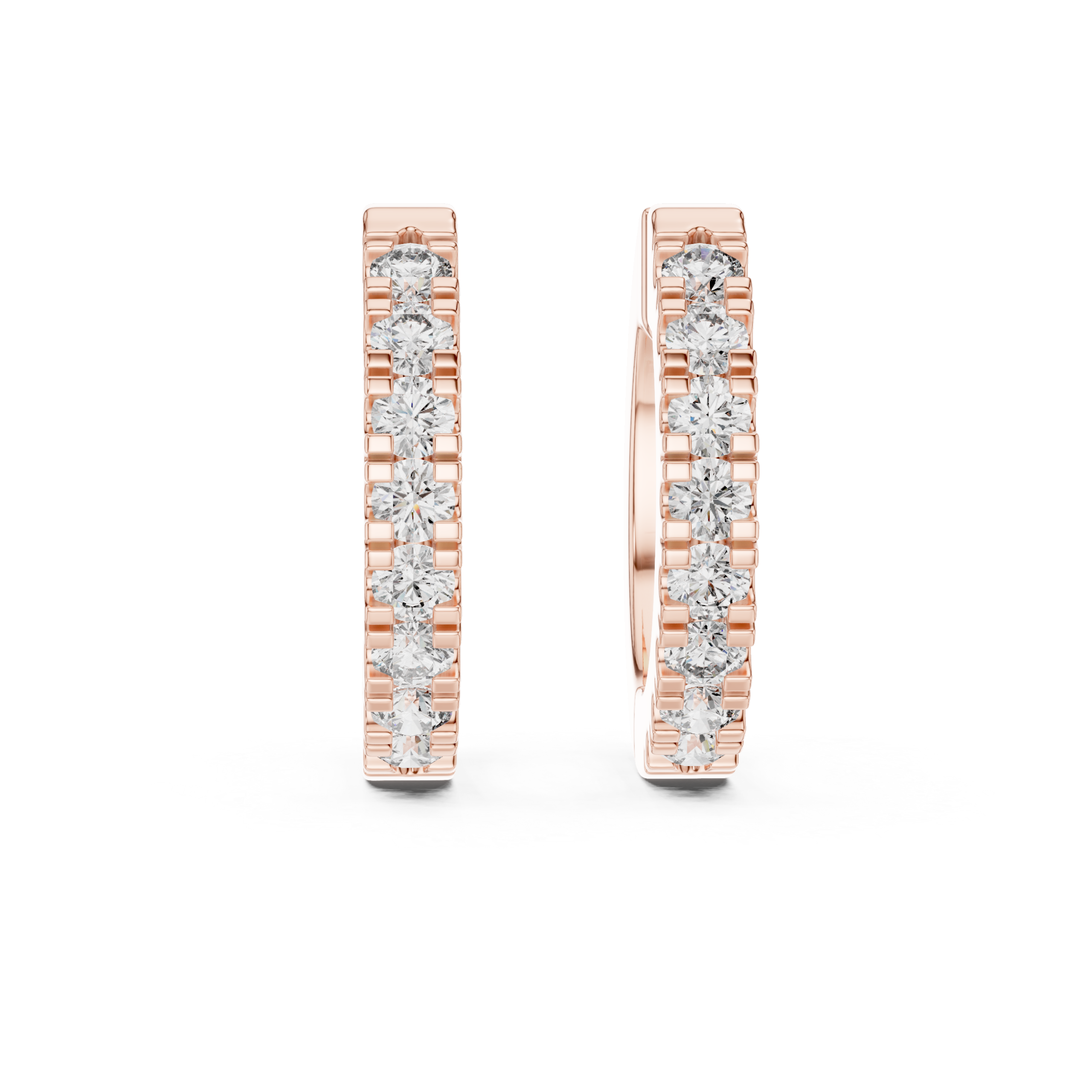 Gleaming Diamond Hoops