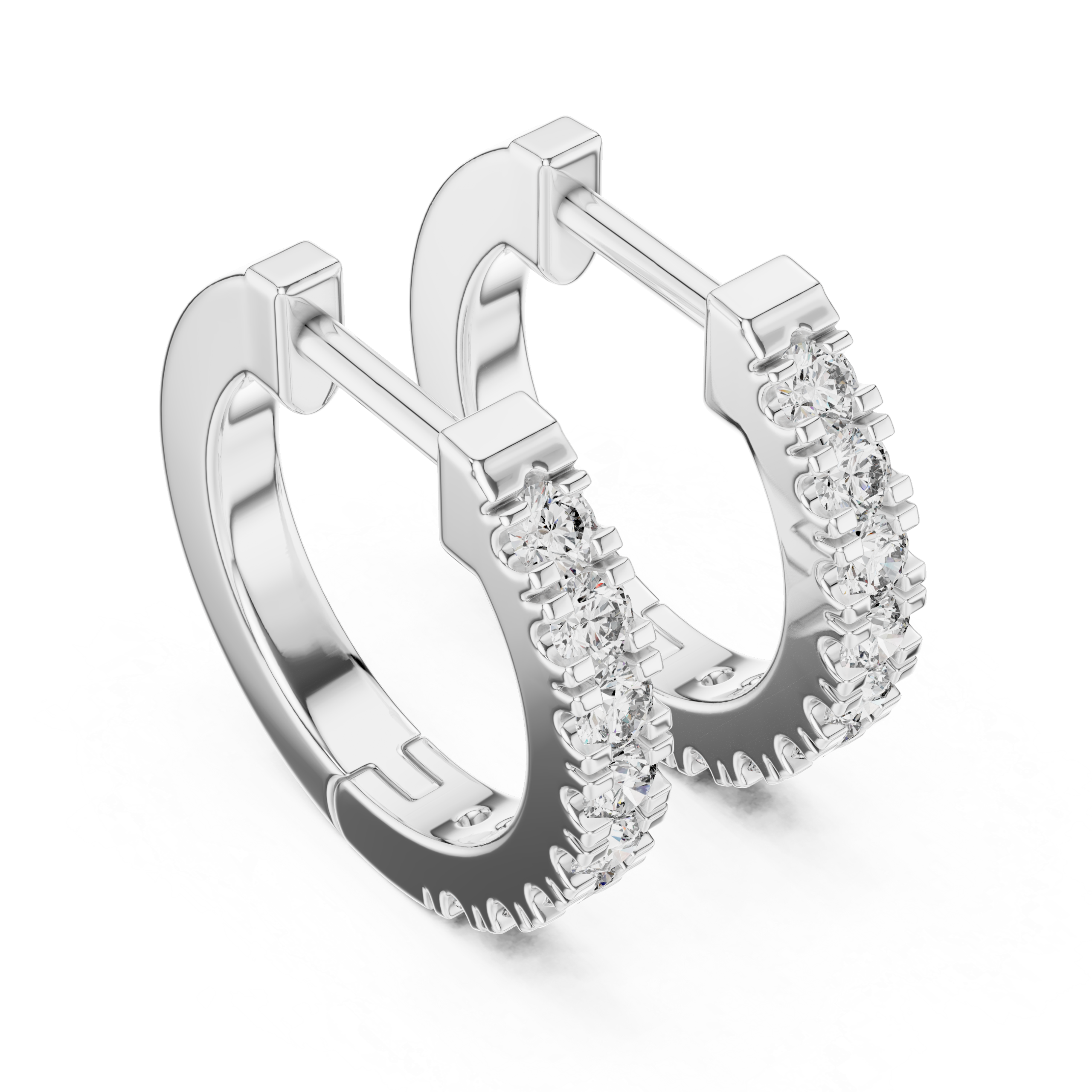 Gleaming Diamond Hoops