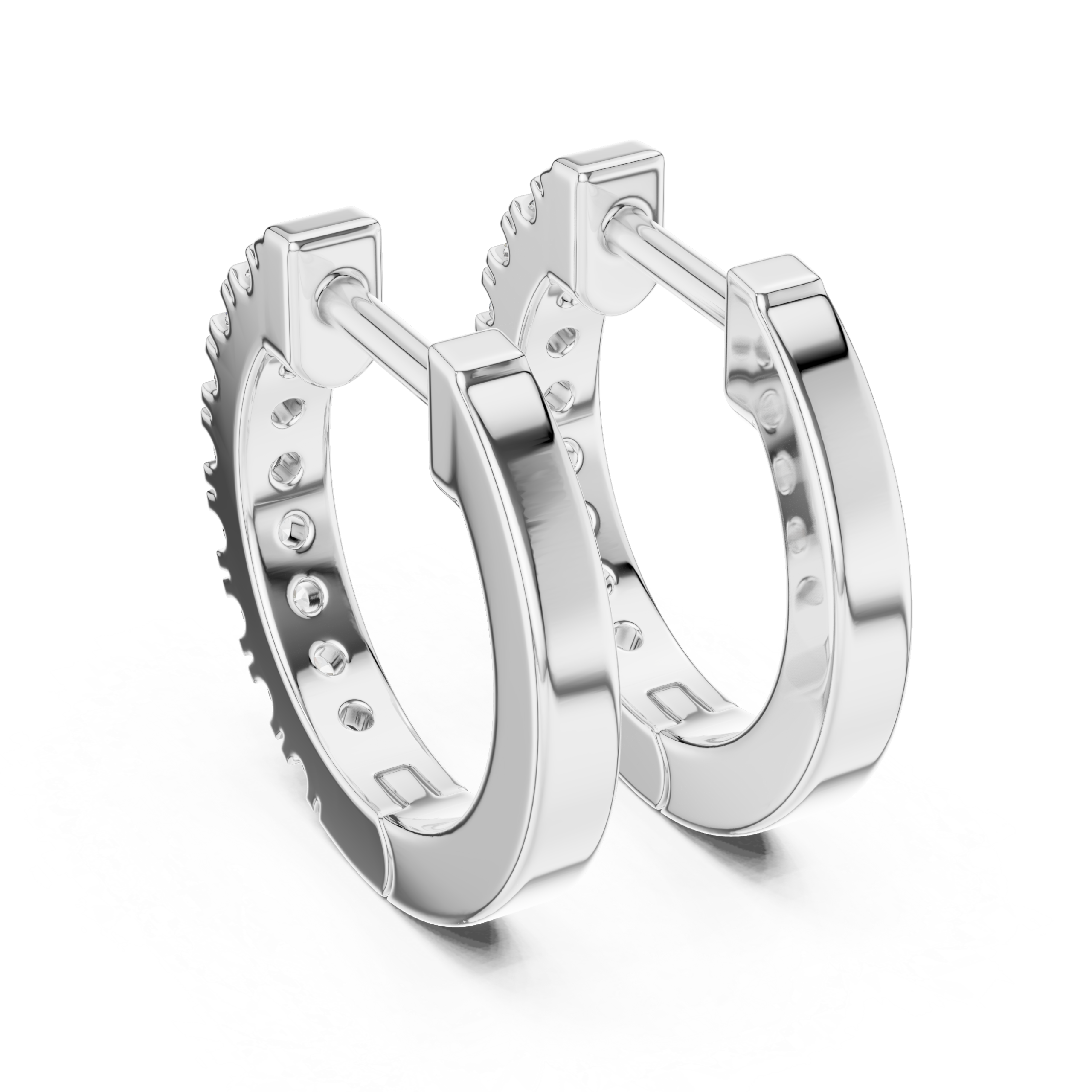 Gleaming Diamond Hoops