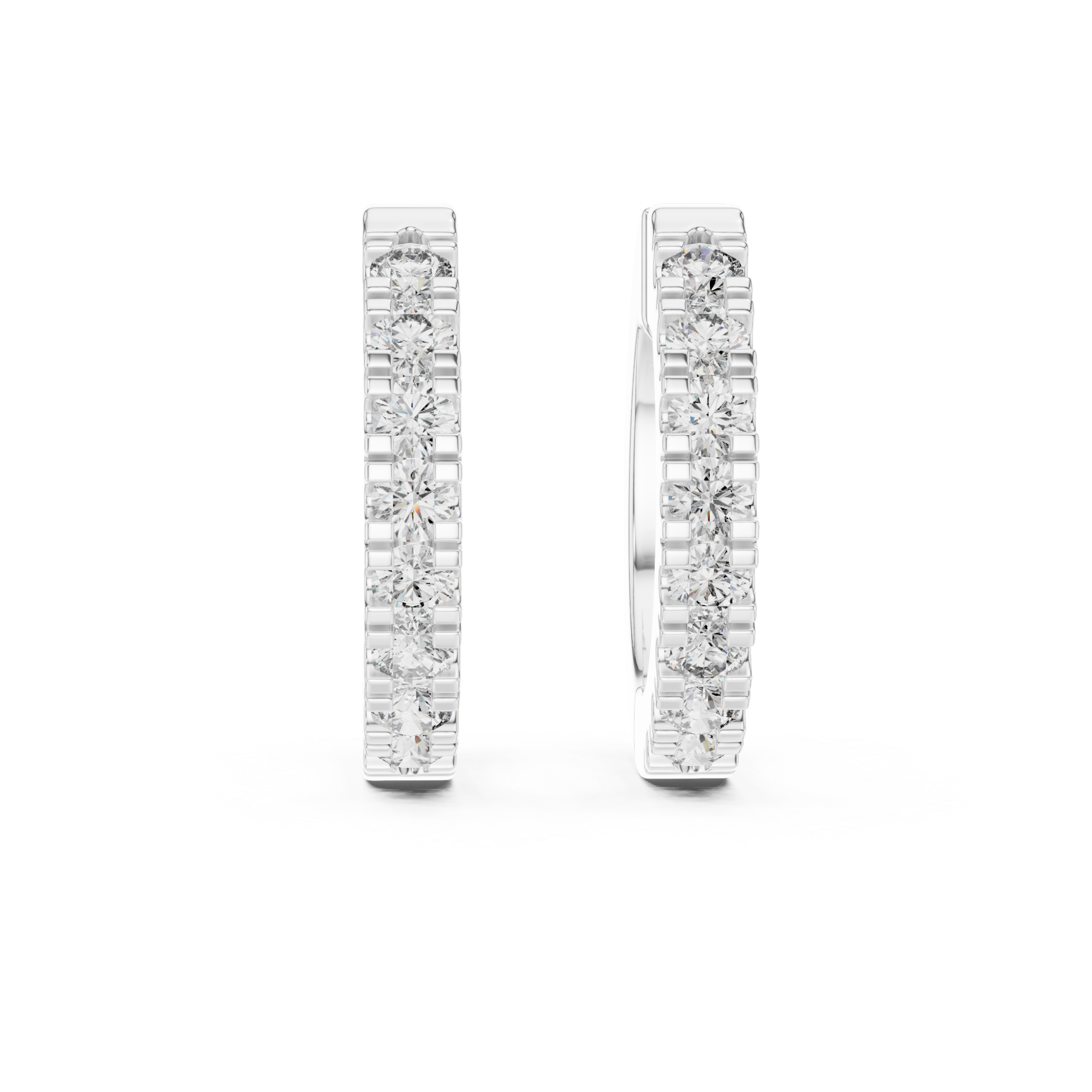 Gleaming Diamond Hoops