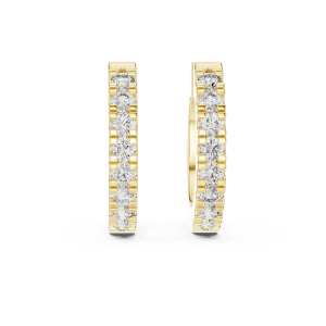 Gleaming Diamond Hoops