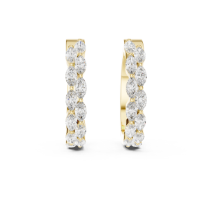 Glam Asscher Diamond Hoops