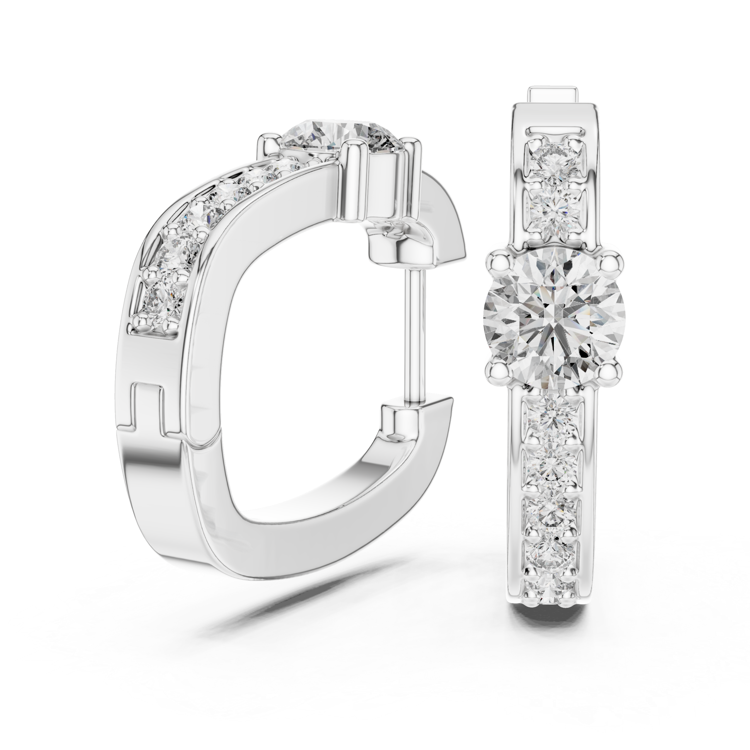 Refined Round Diamond Hoops