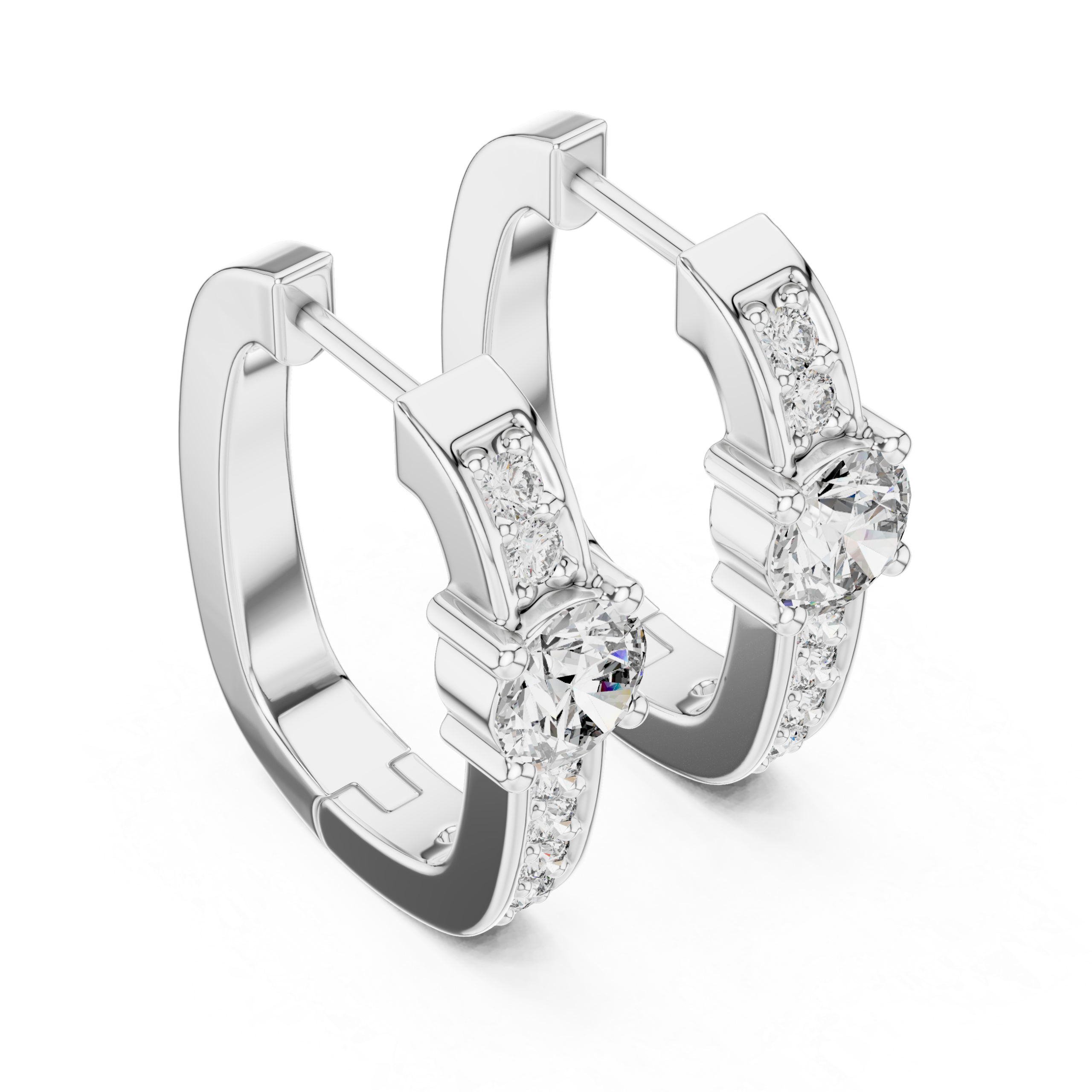 Refined Round Diamond Hoops