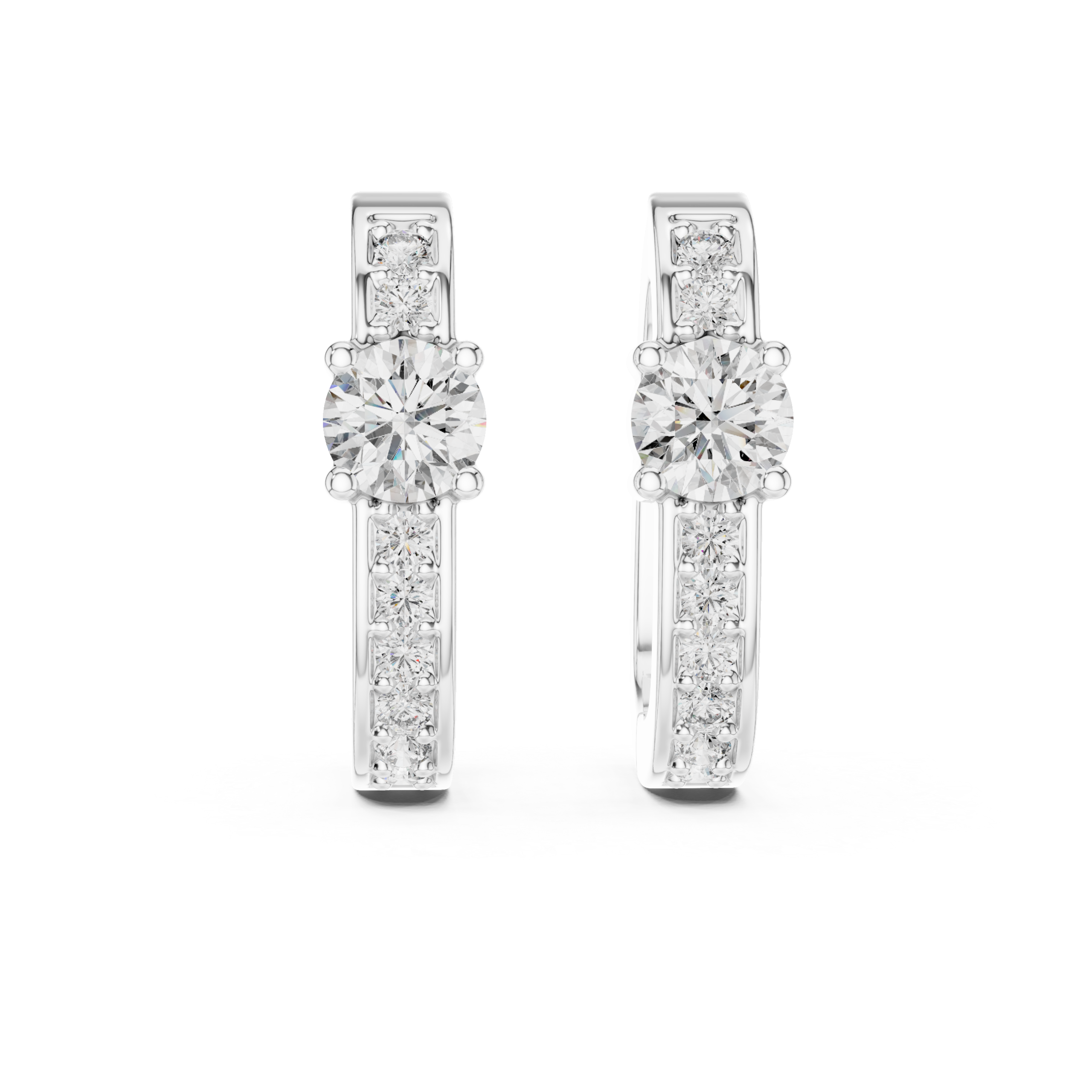 Refined Round Diamond Hoops