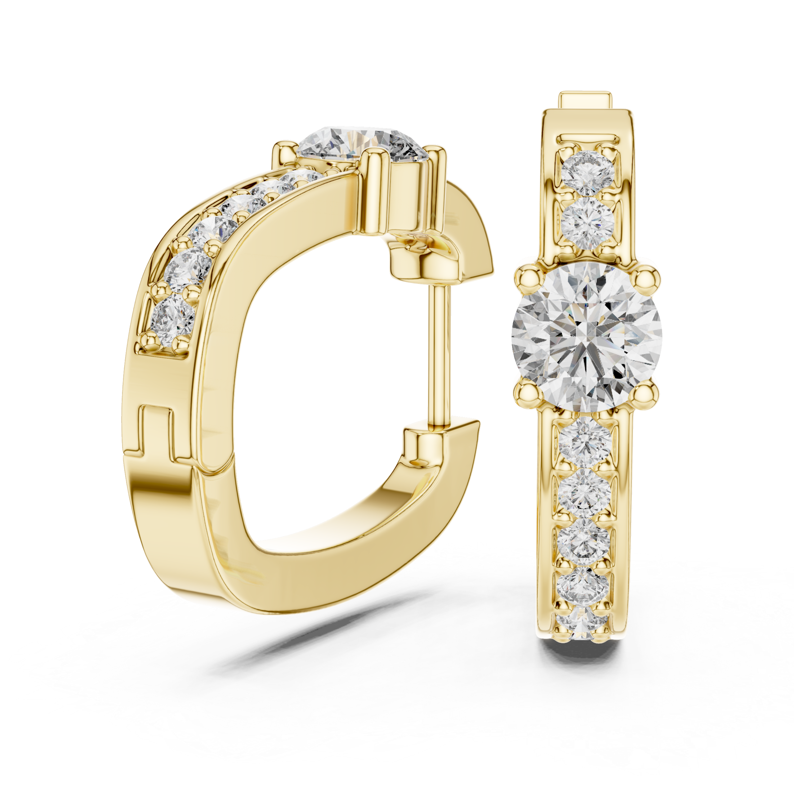 Refined Round Diamond Hoops