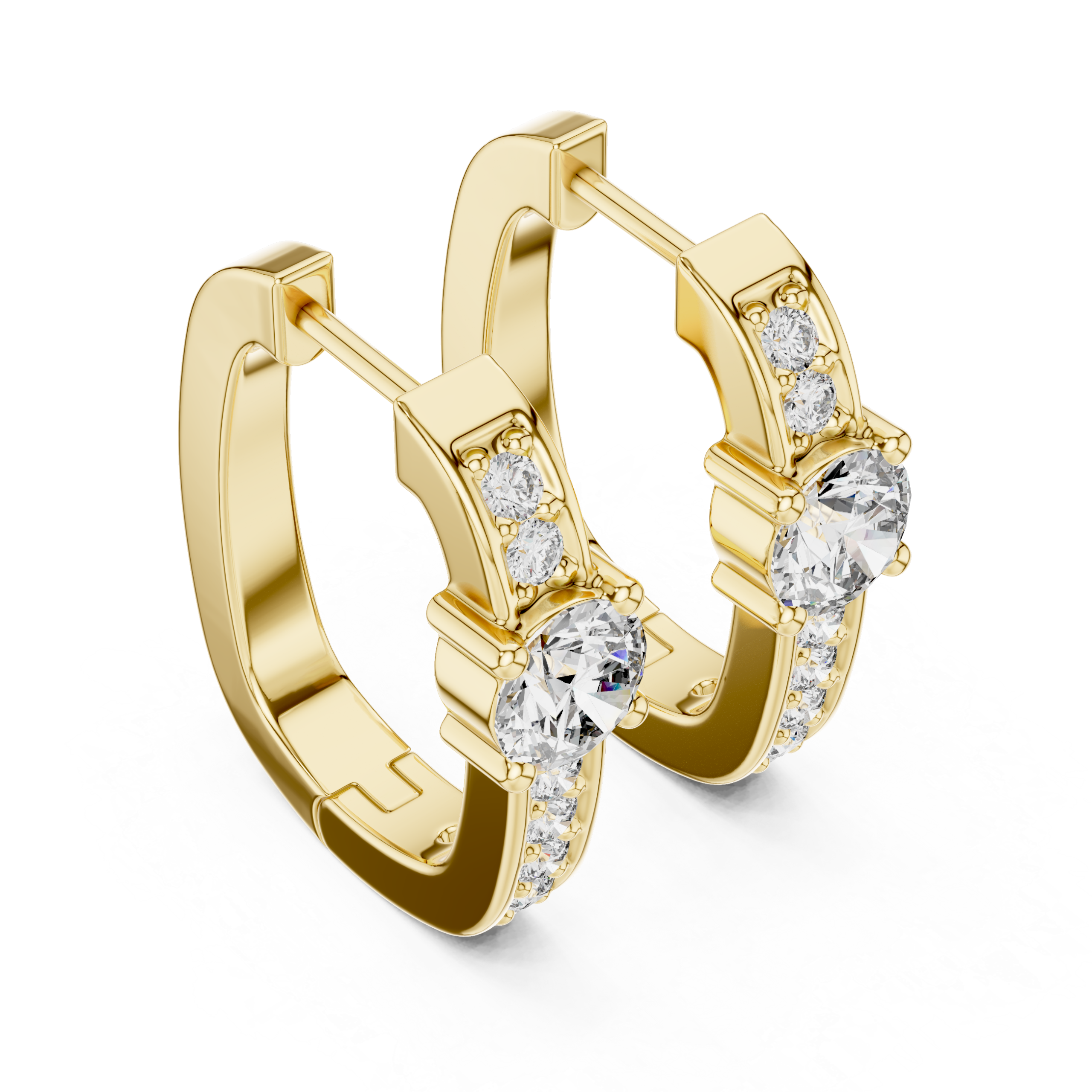 Refined Round Diamond Hoops