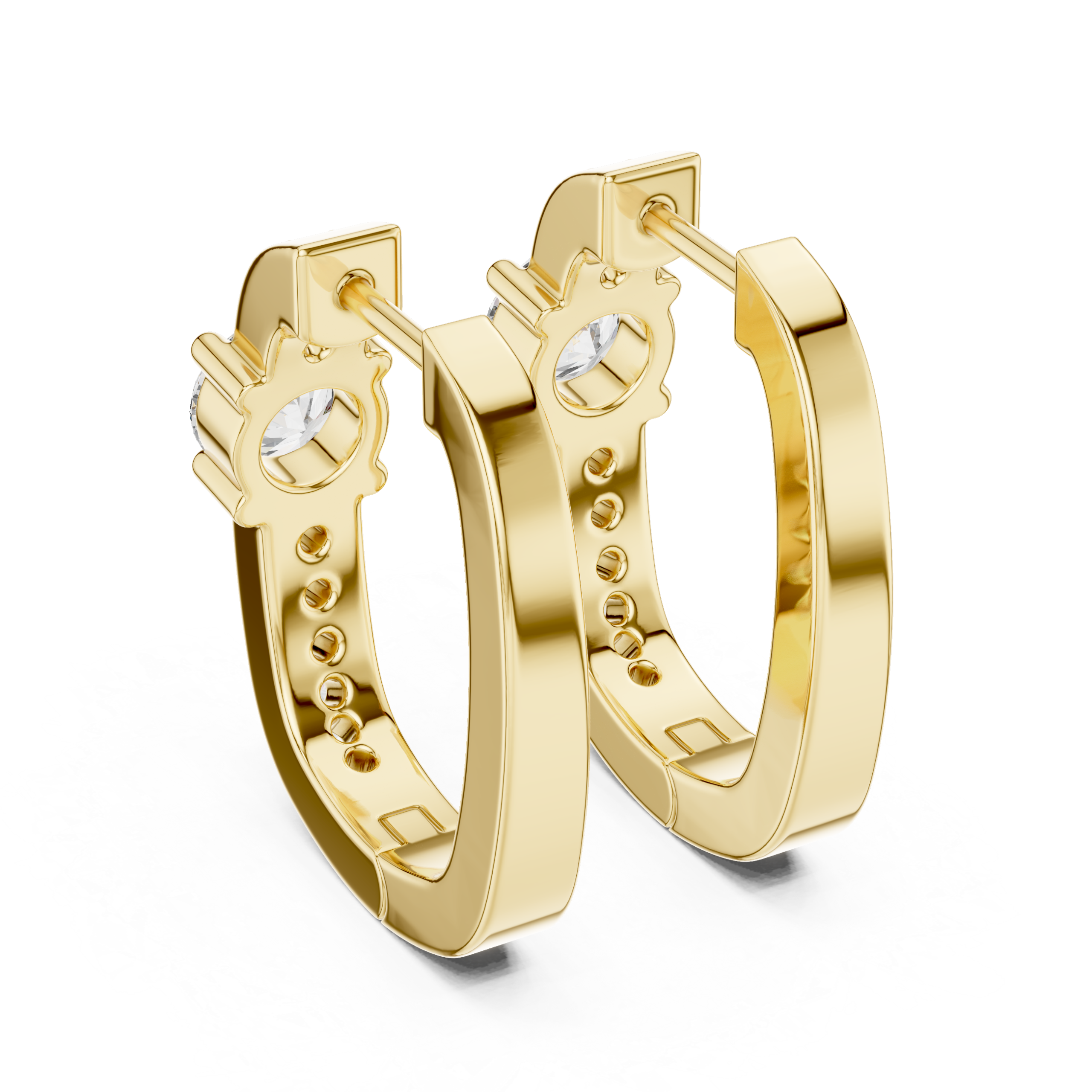 Refined Round Diamond Hoops