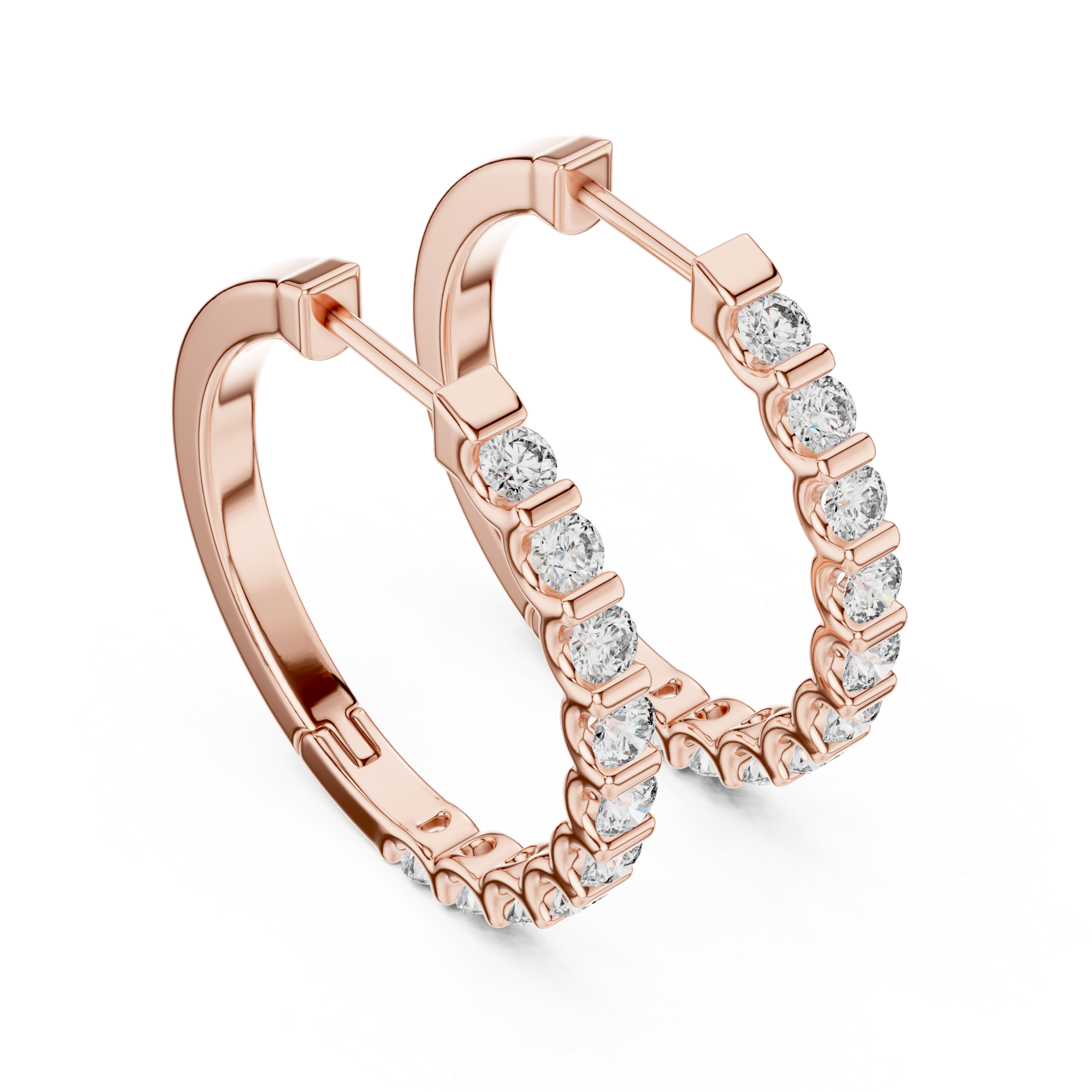 Vivid Trillion Diamond Hoops