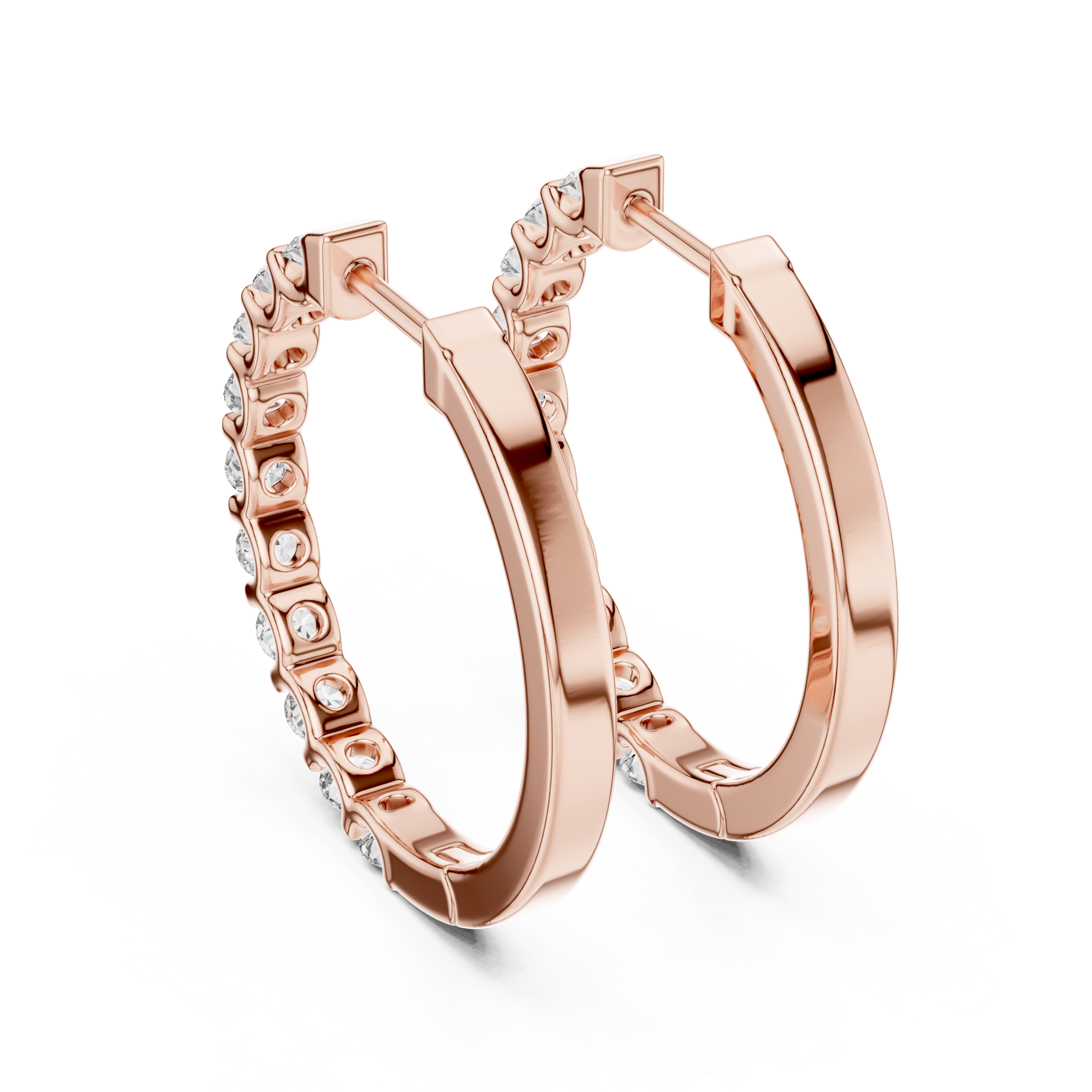 Vivid Trillion Diamond Hoops