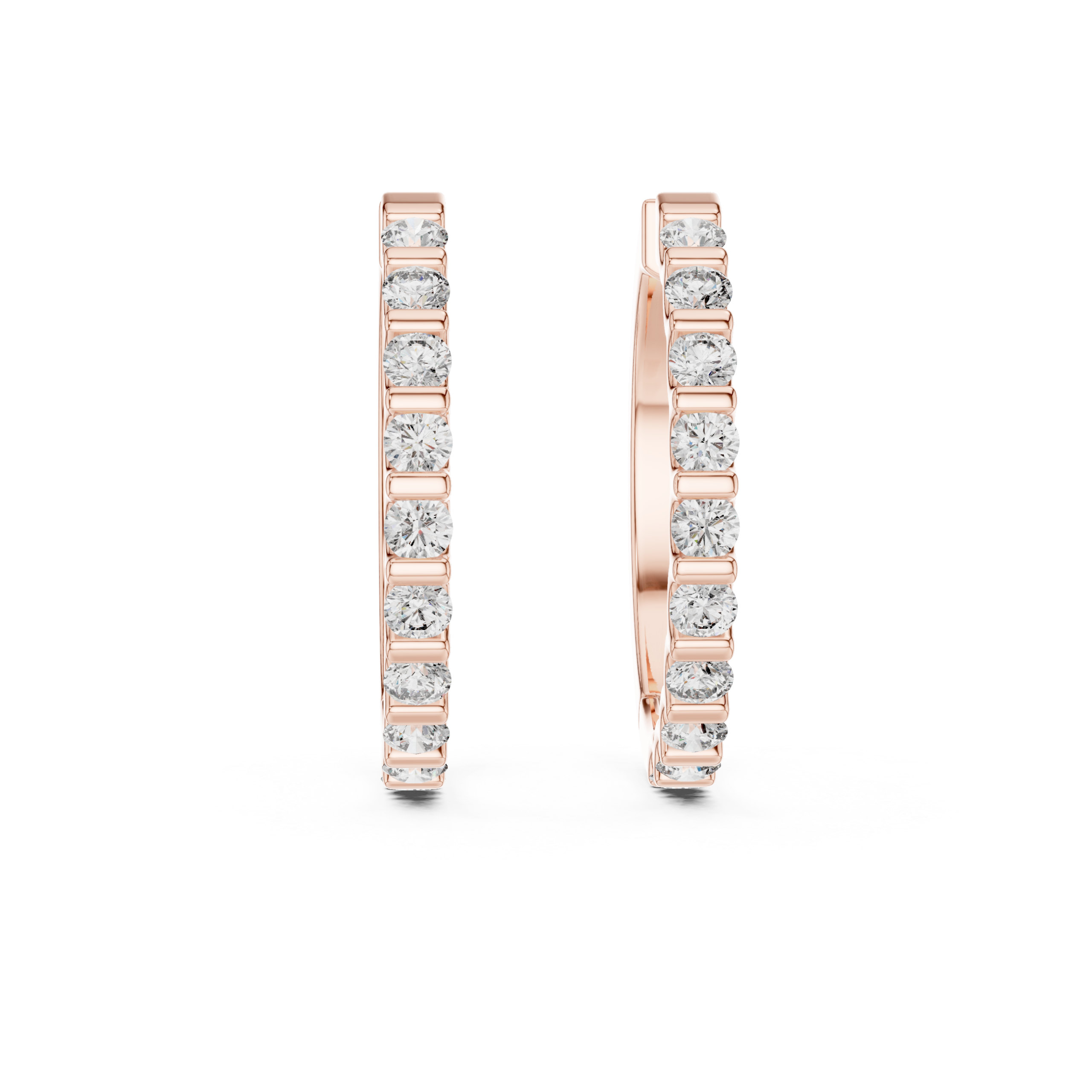 Vivid Trillion Diamond Hoops