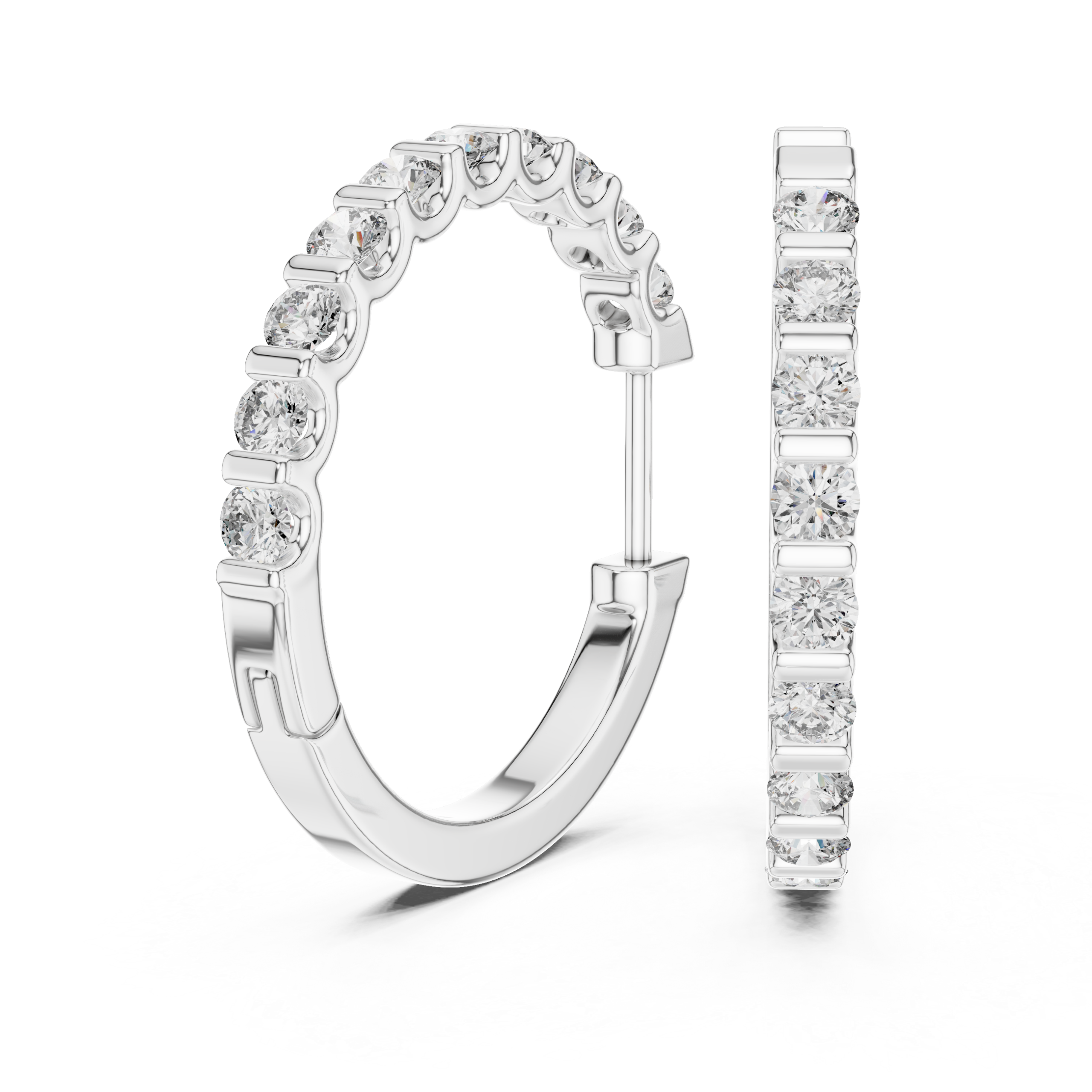 Vivid Trillion Diamond Hoops