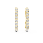 Vivid Trillion Diamond Hoops