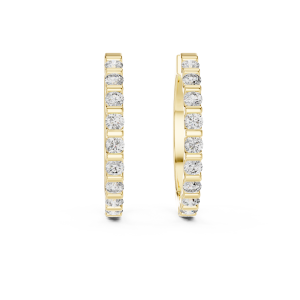 Vivid Trillion Diamond Hoops
