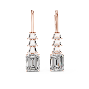 Stylish Shield Diamond Earrings