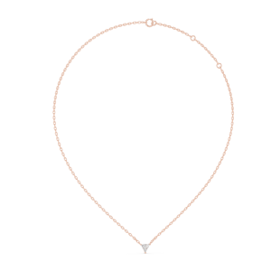 Radiant Triangle Diamond Charm Pendant