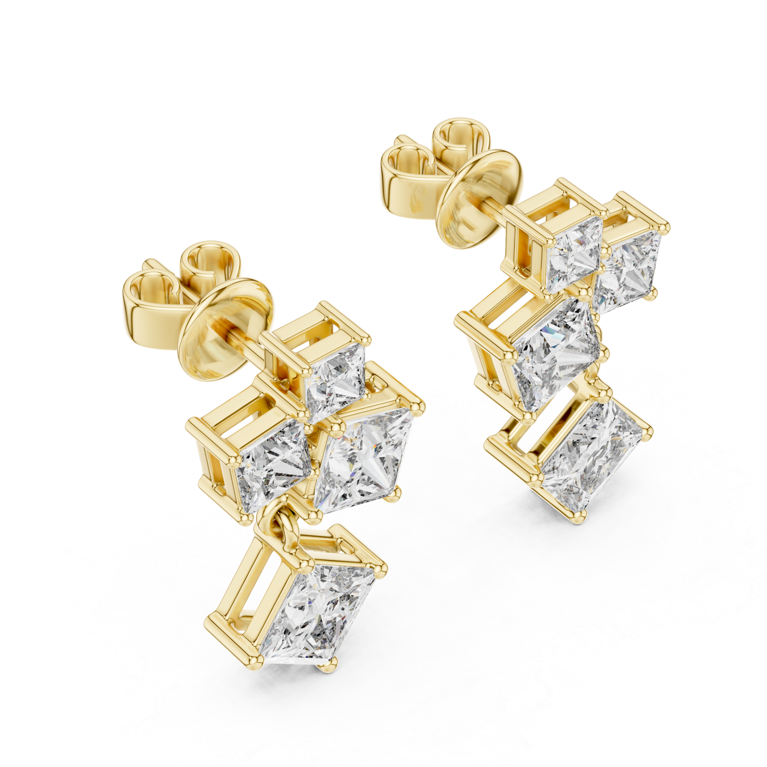 Luxe Round Diamond Earrings