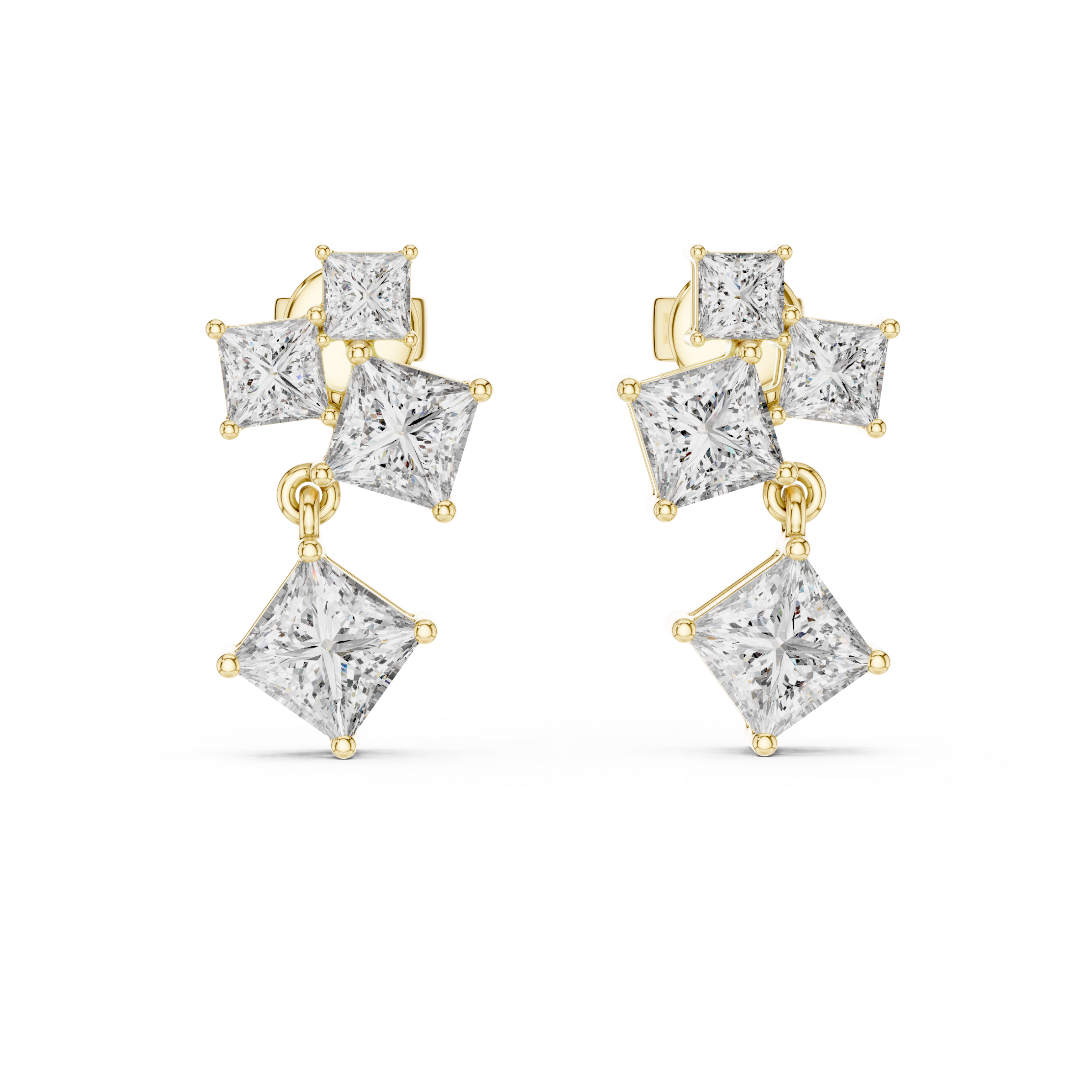Luxe Round Diamond Earrings