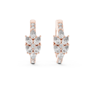 Graceful Tapered Diamond Earrings