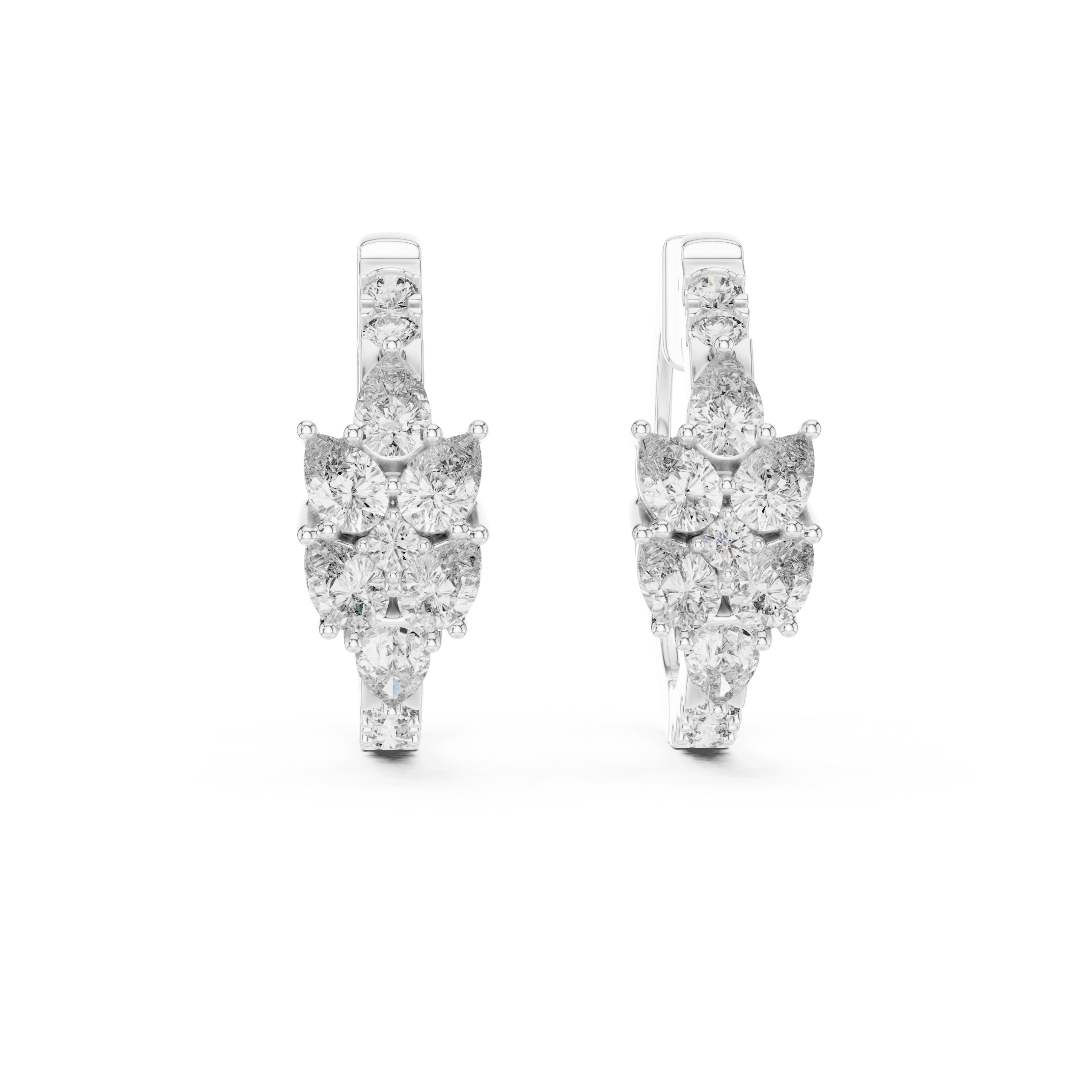 Graceful Tapered Diamond Earrings