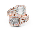 Sleek Shield Diamond Ring