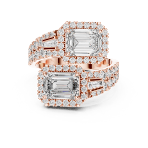 Sleek Shield Diamond Ring