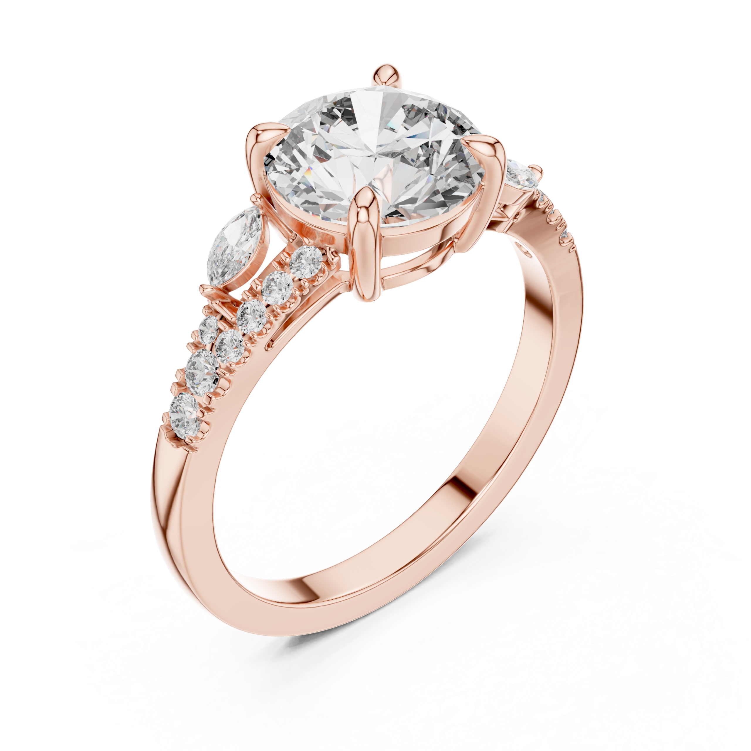 Glam Trillion Diamond Ring