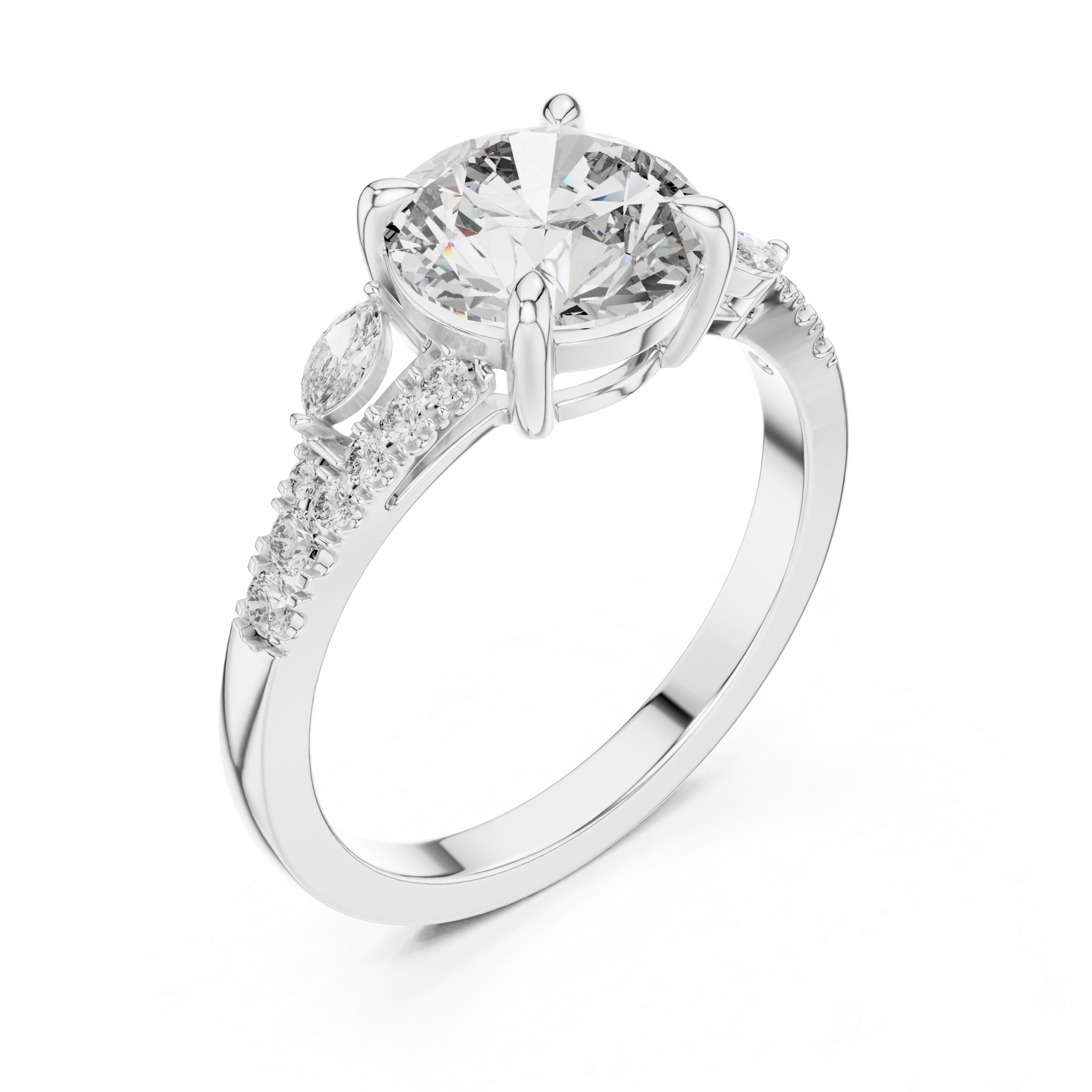 Glam Trillion Diamond Ring