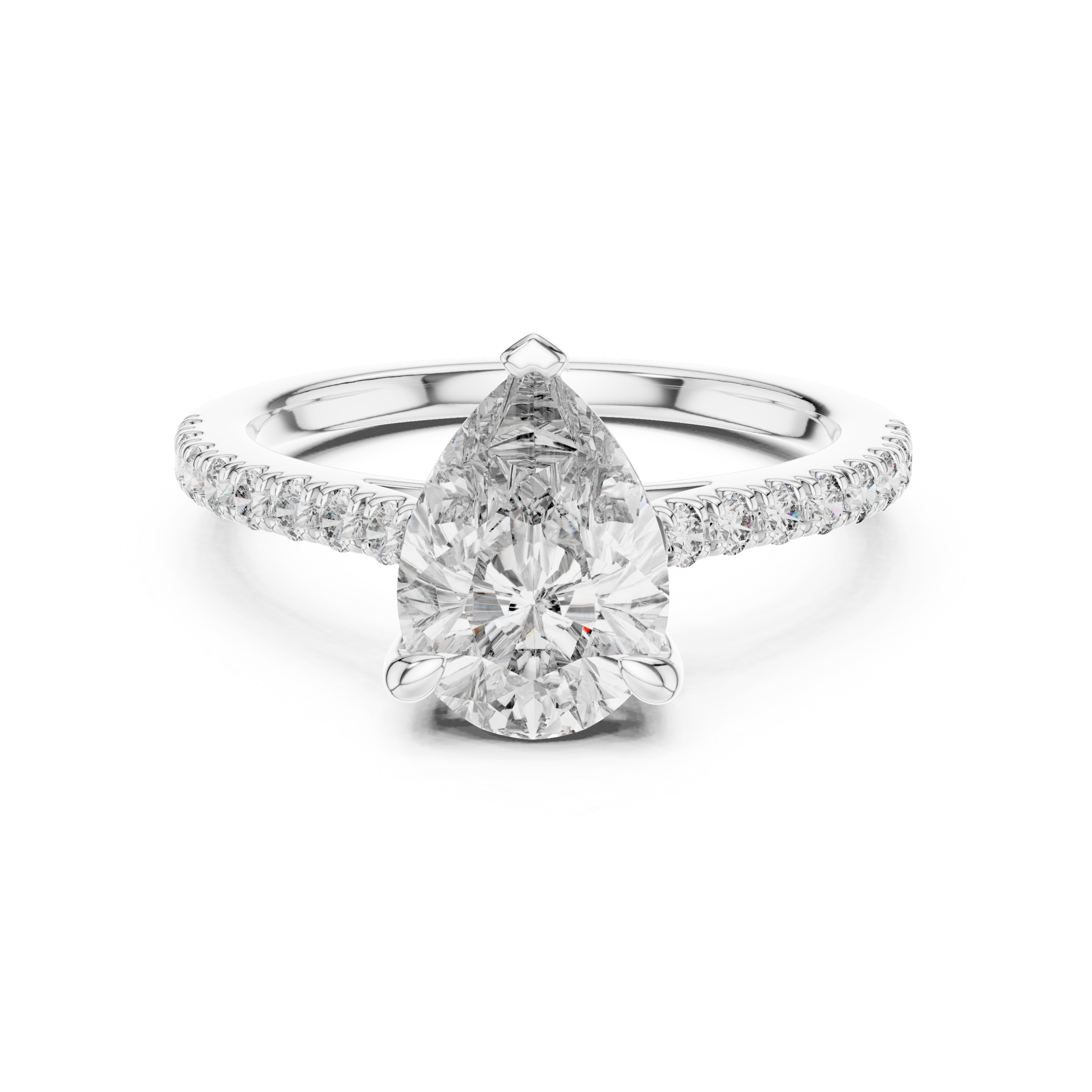 Stylish Pear Diamond Ring