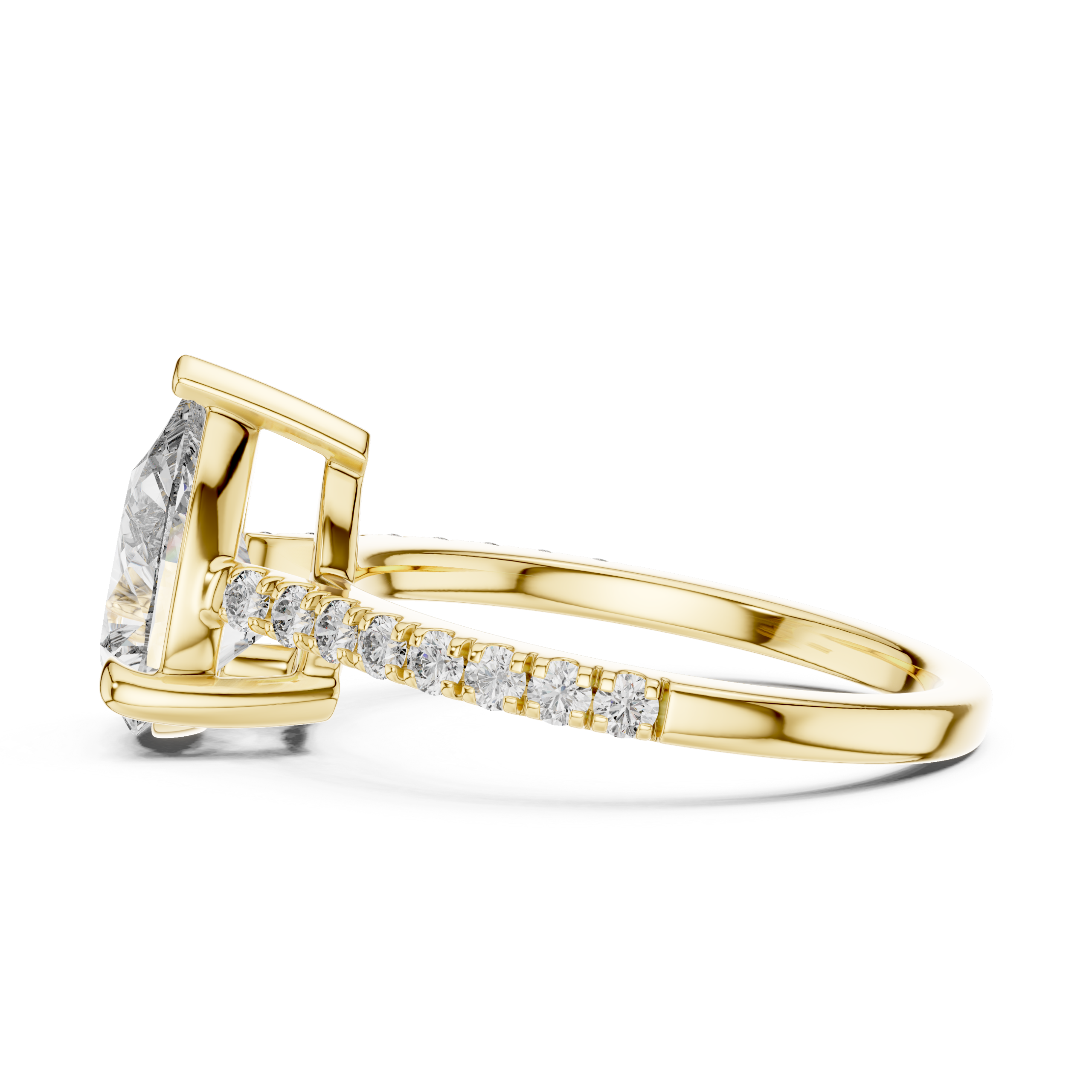 Stylish Pear Diamond Ring