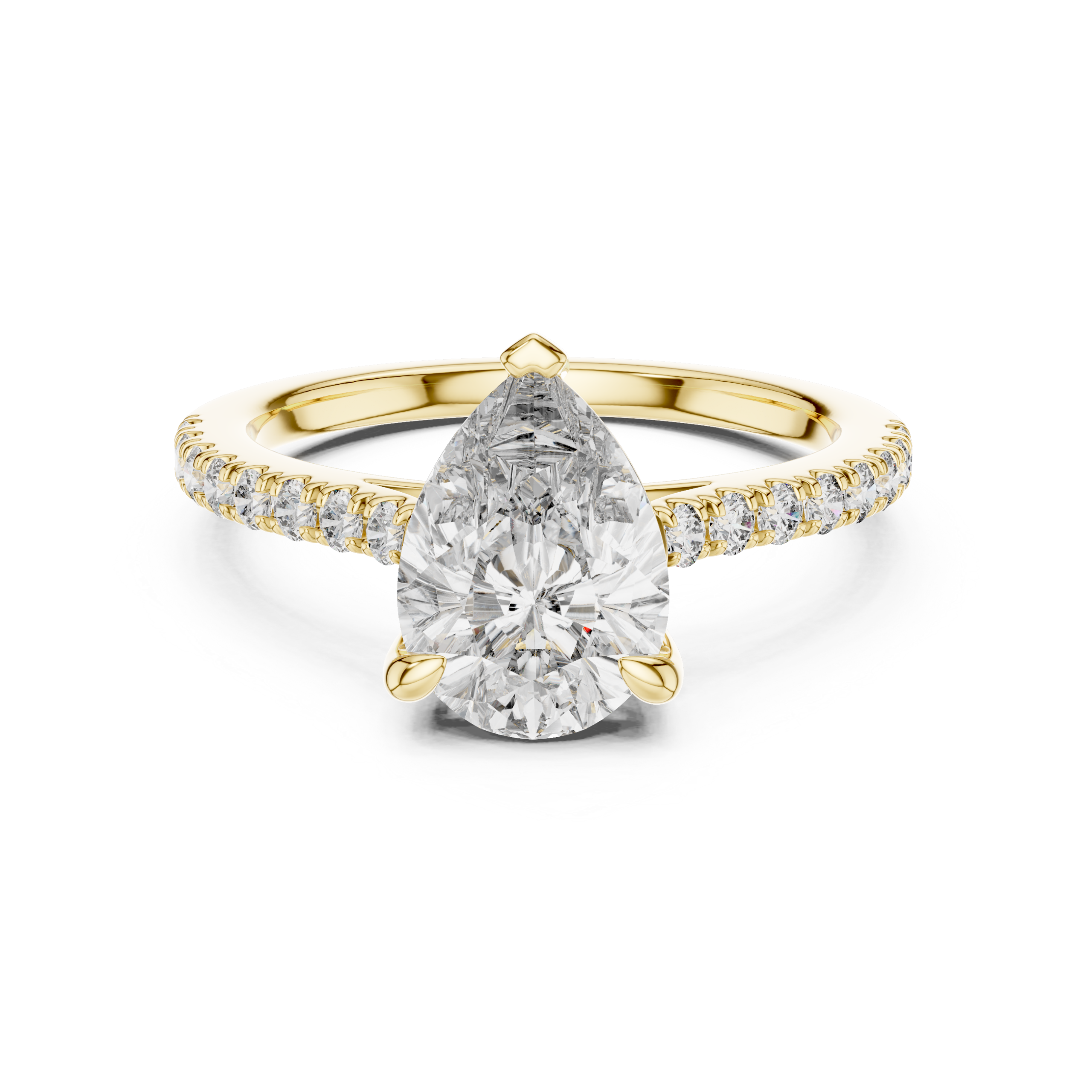 Stylish Pear Diamond Ring