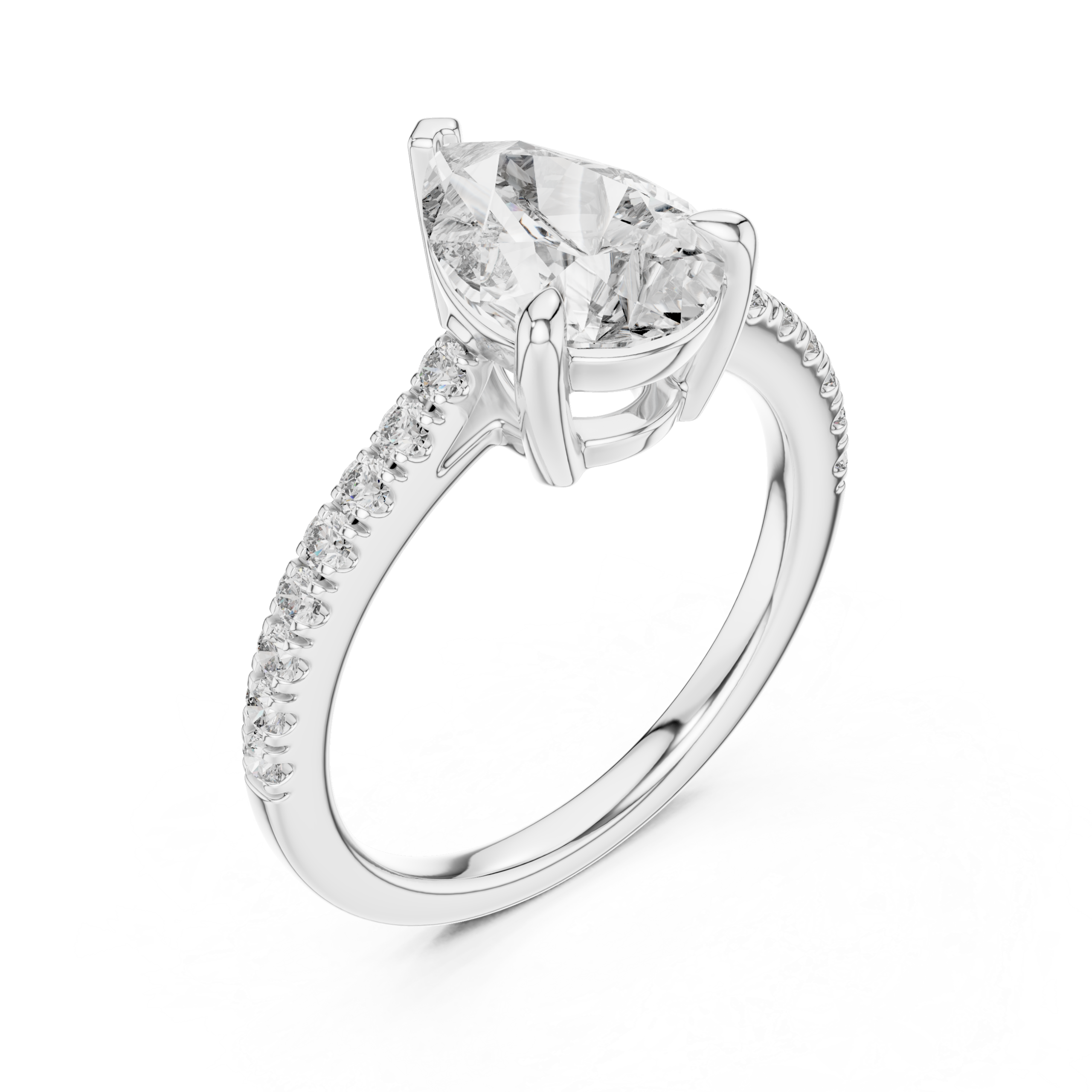 Stylish Pear Diamond Ring