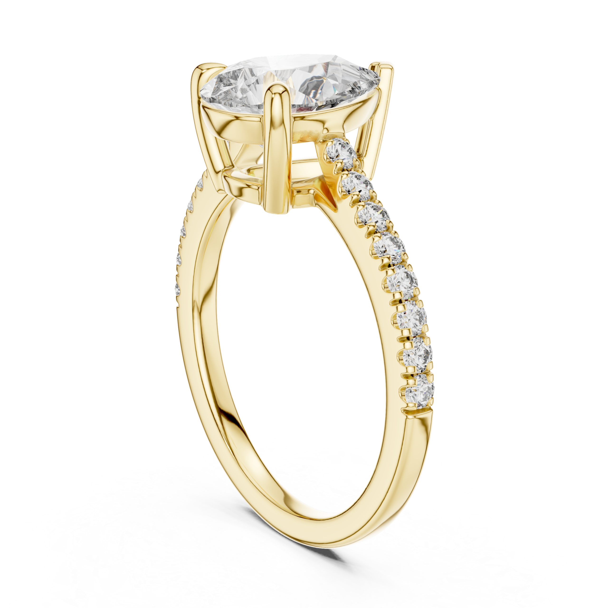 Stylish Pear Diamond Ring