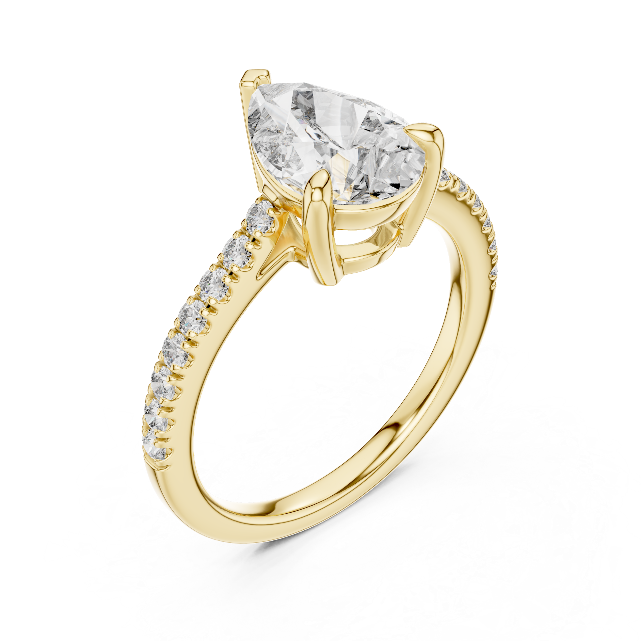 Stylish Pear Diamond Ring